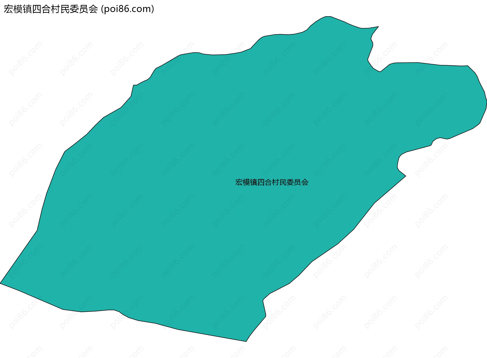 宏模镇四合村民委员会边界地图