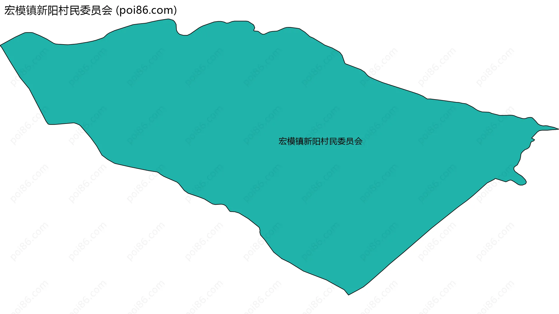 宏模镇新阳村民委员会边界地图