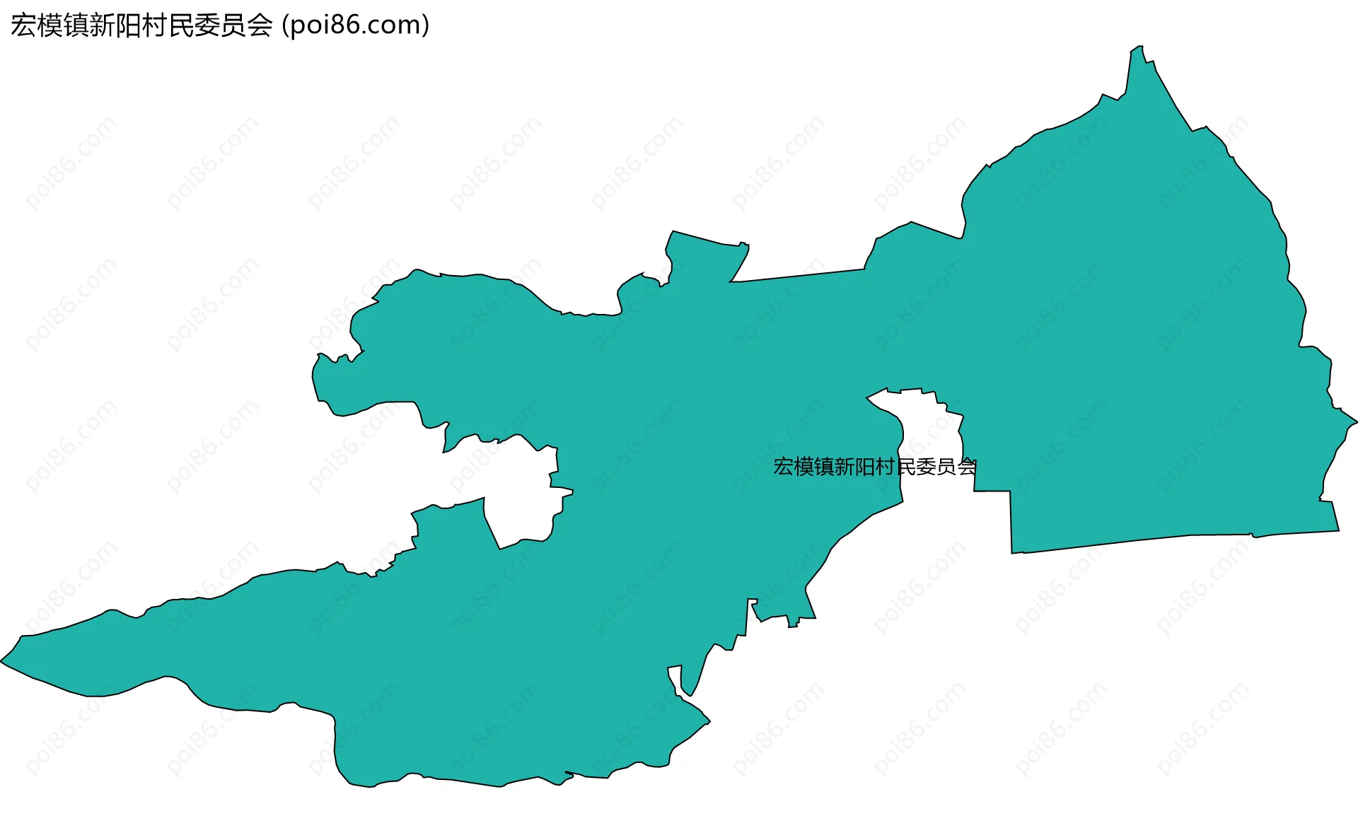 宏模镇新阳村民委员会边界地图