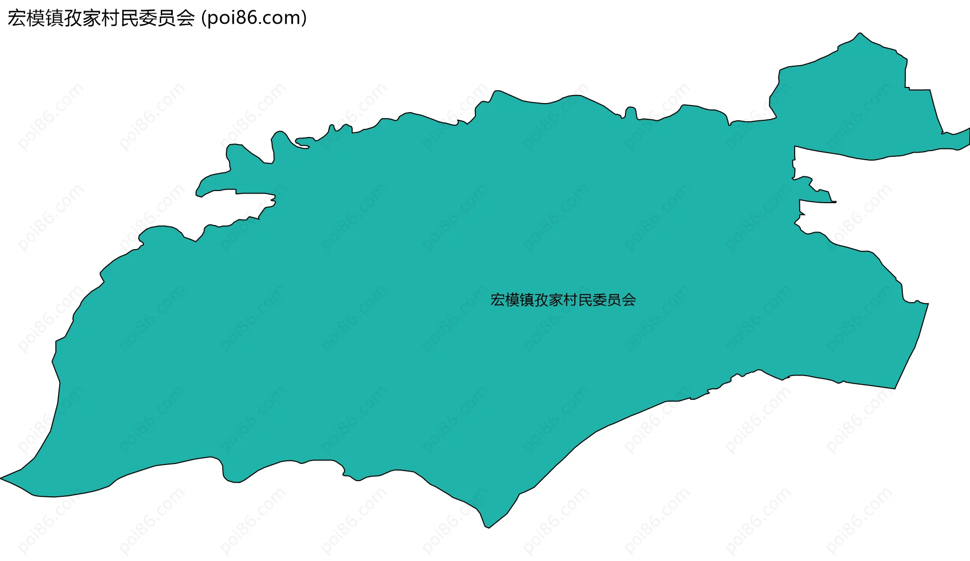宏模镇孜家村民委员会边界地图