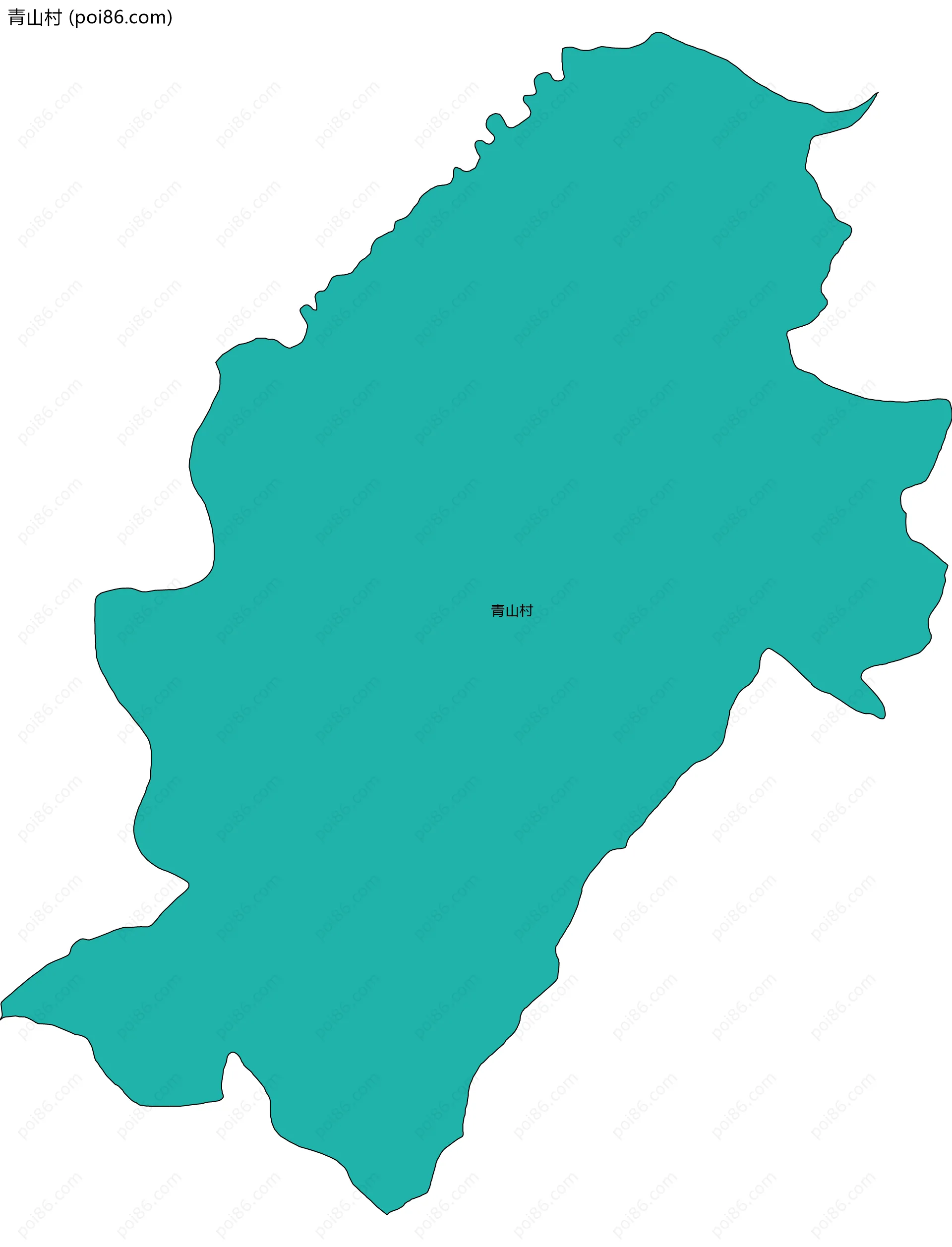 青山村边界地图