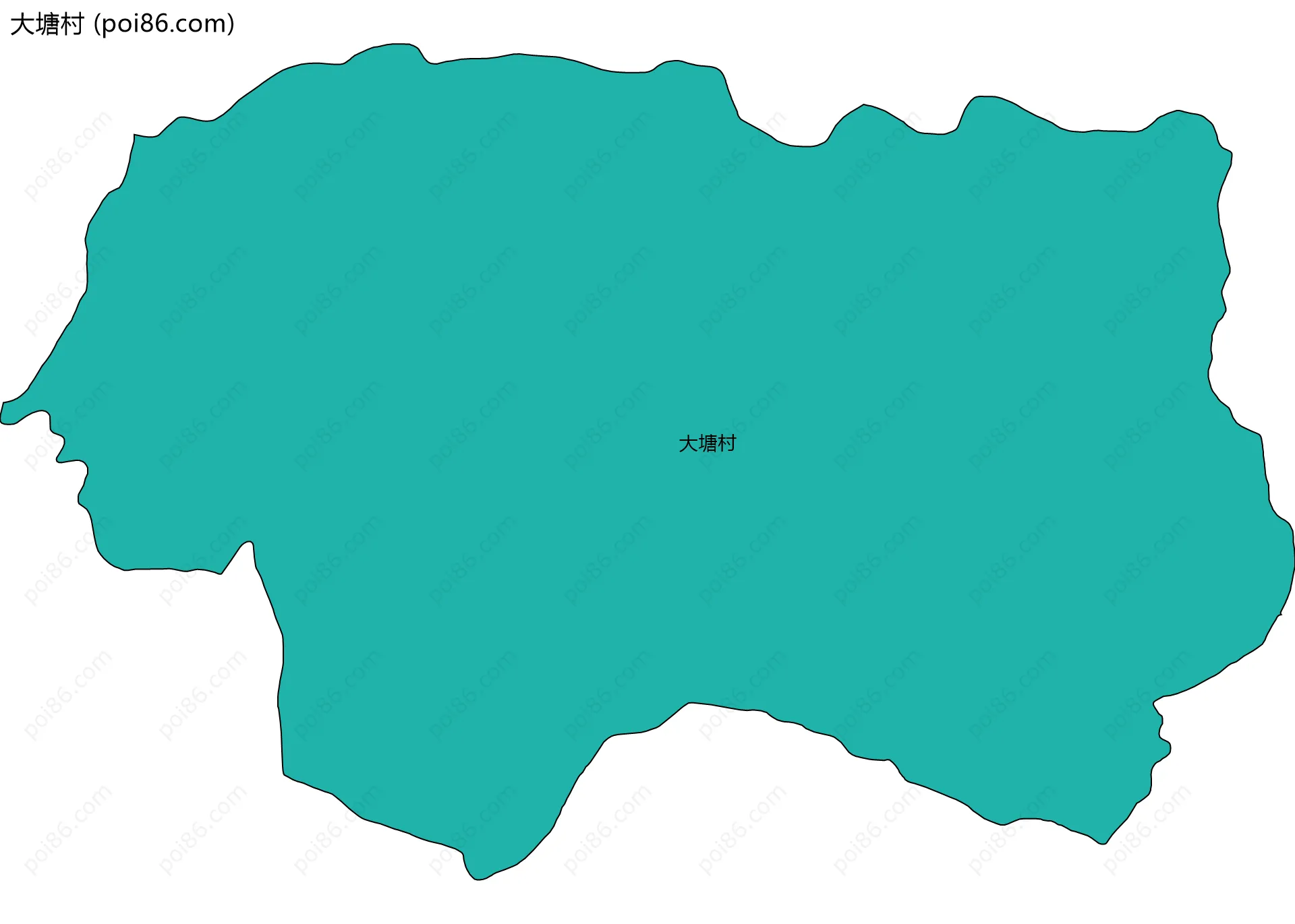 大塘村边界地图