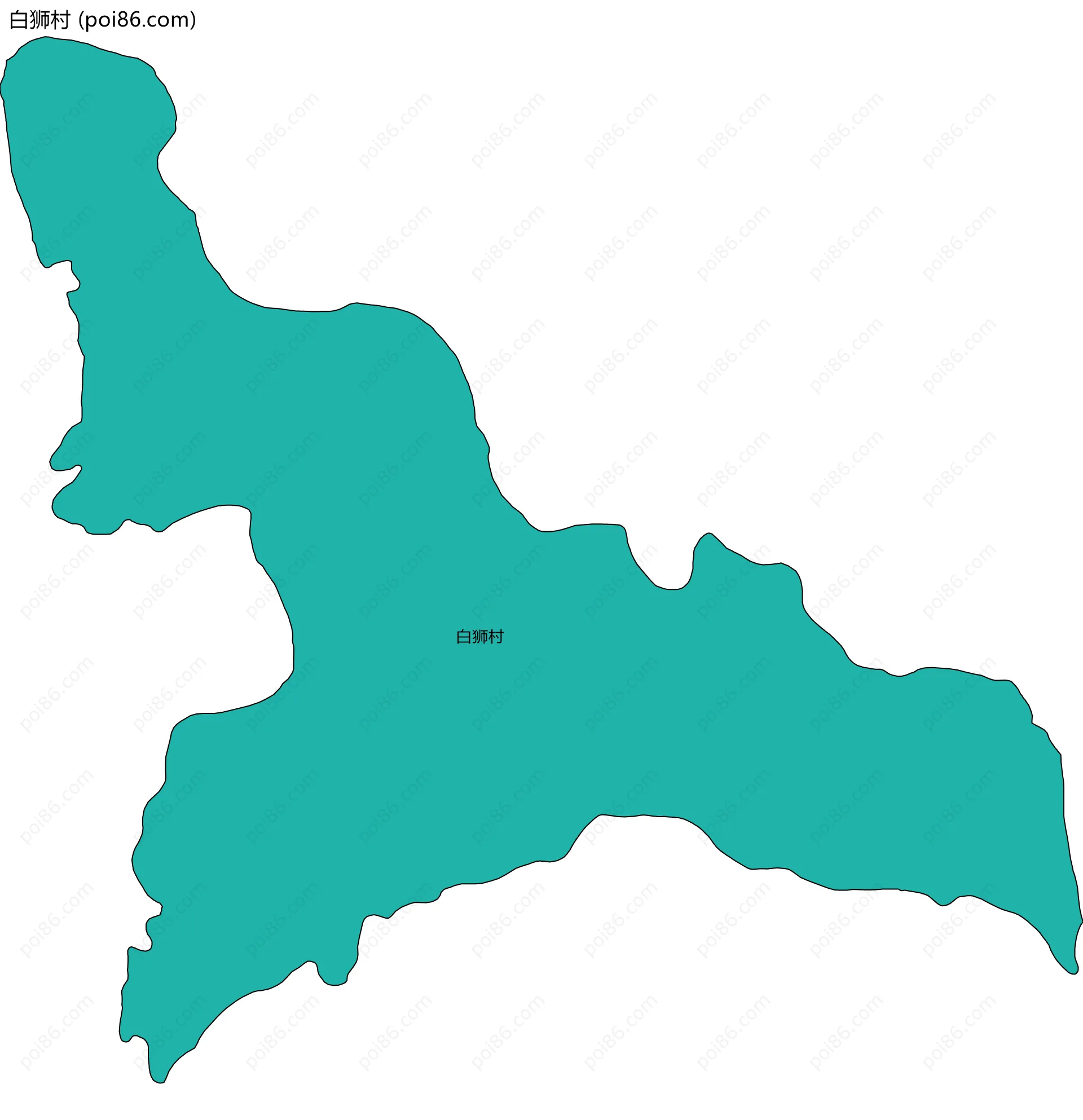 白狮村边界地图