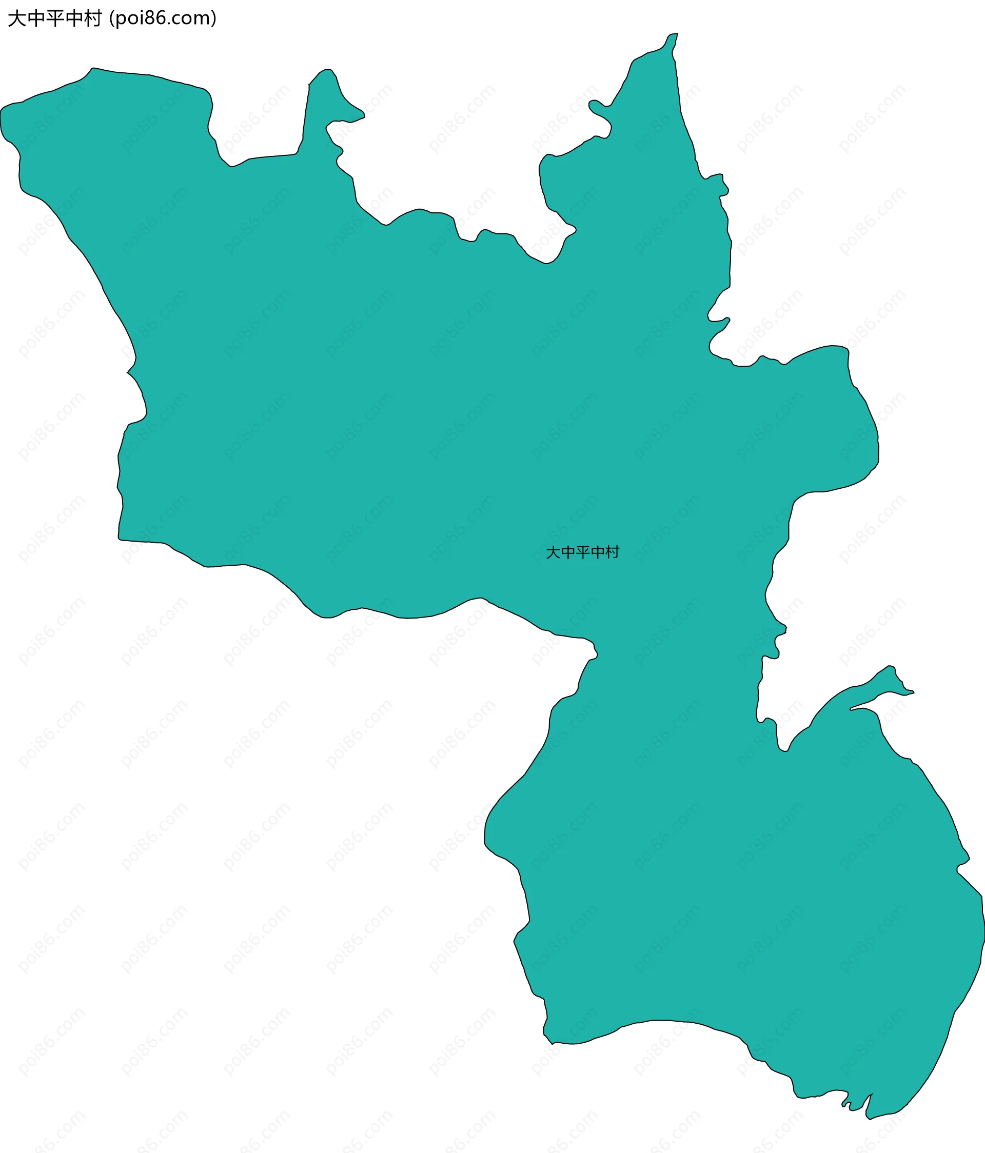 大中平中村边界地图