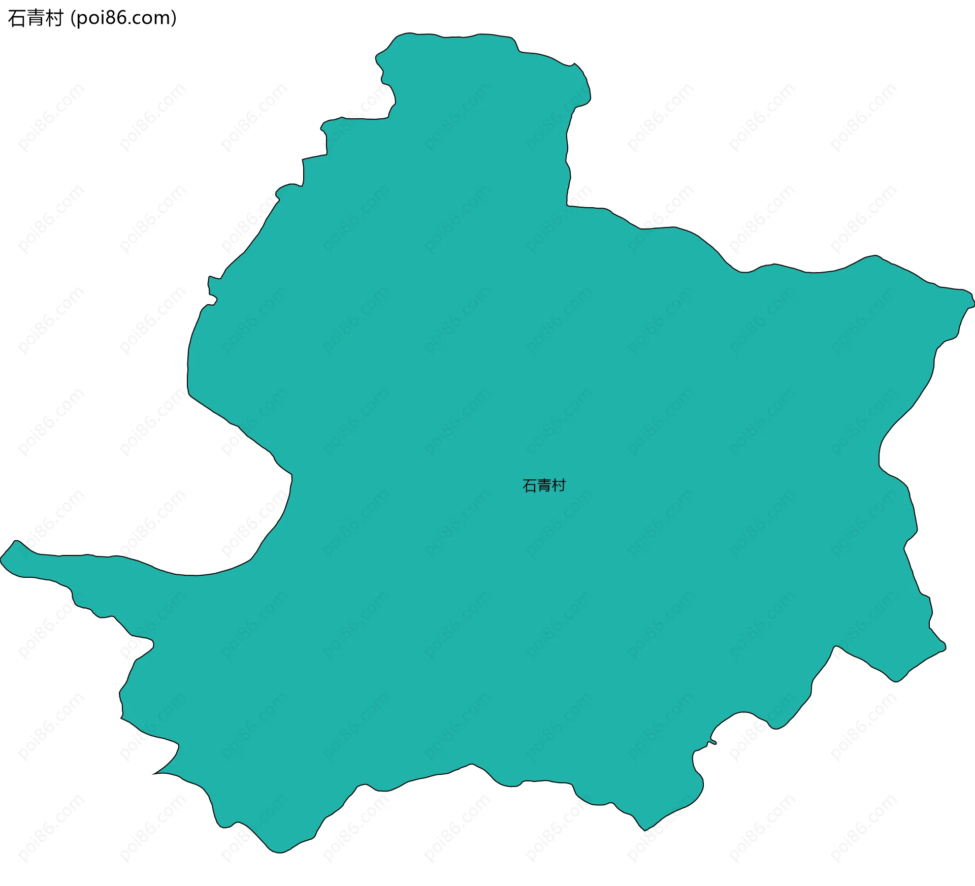 石青村边界地图