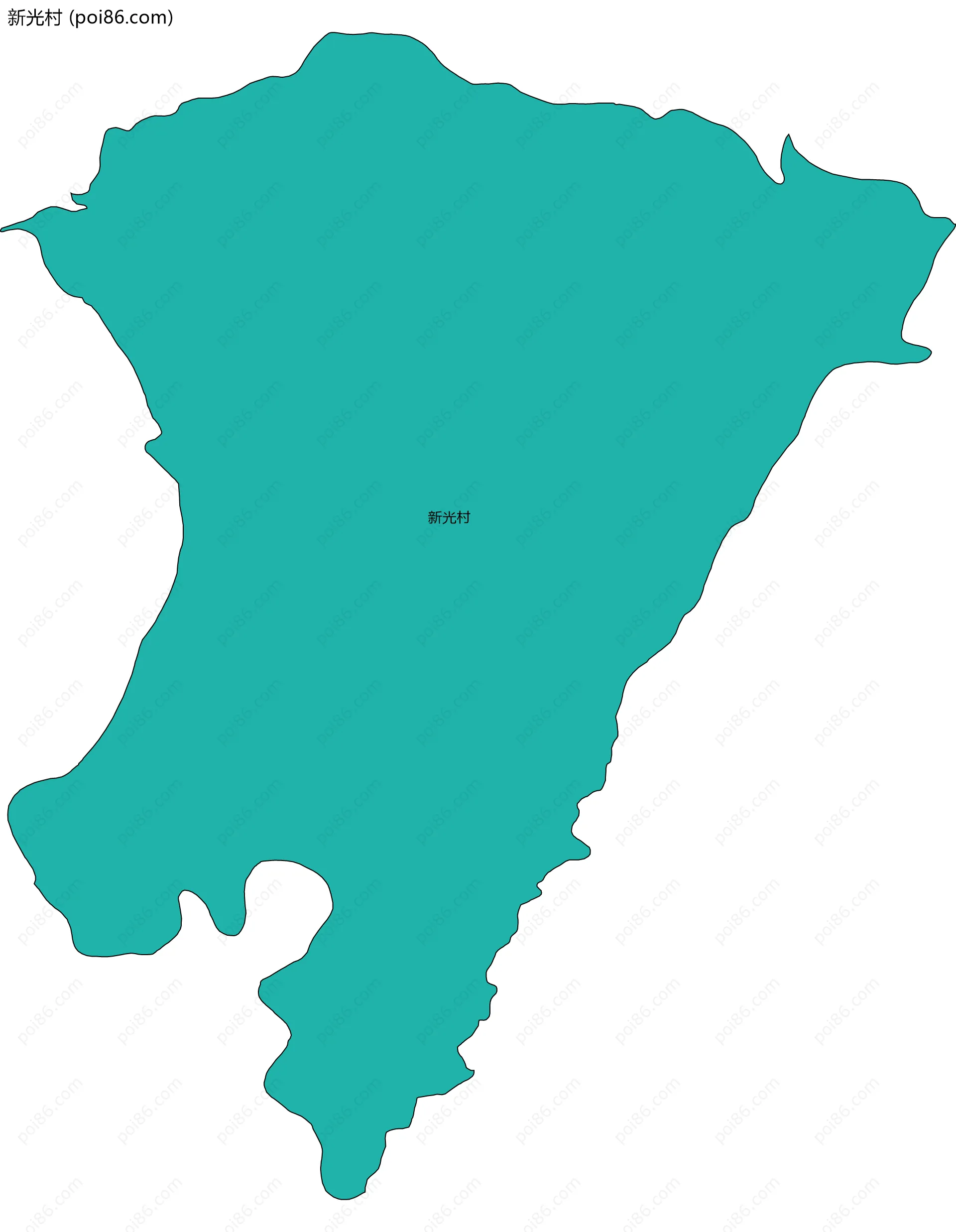 新光村边界地图