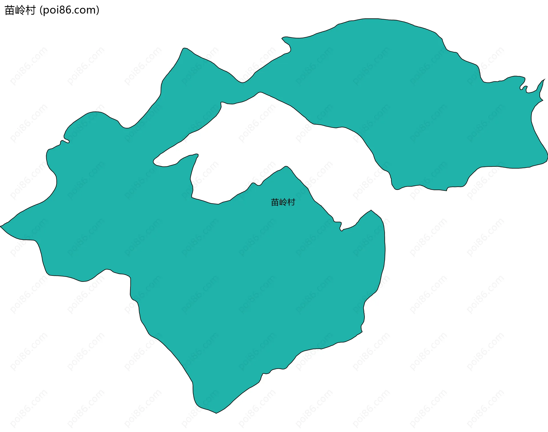 苗岭村边界地图