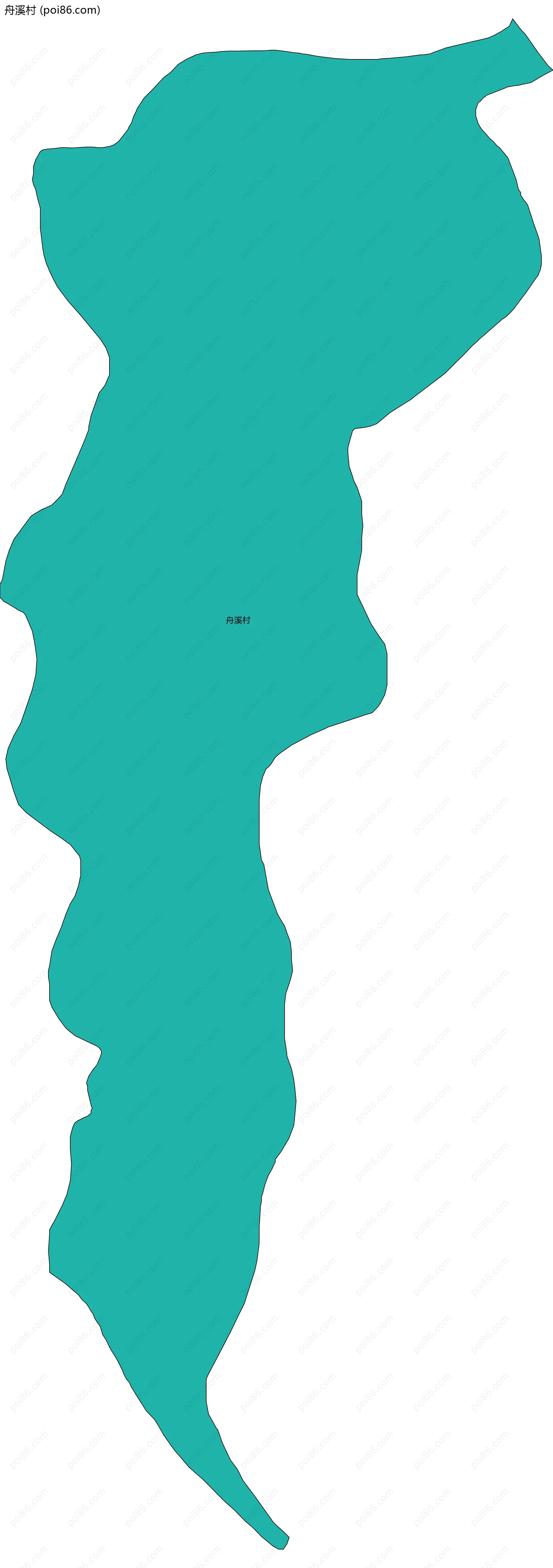 舟溪村边界地图