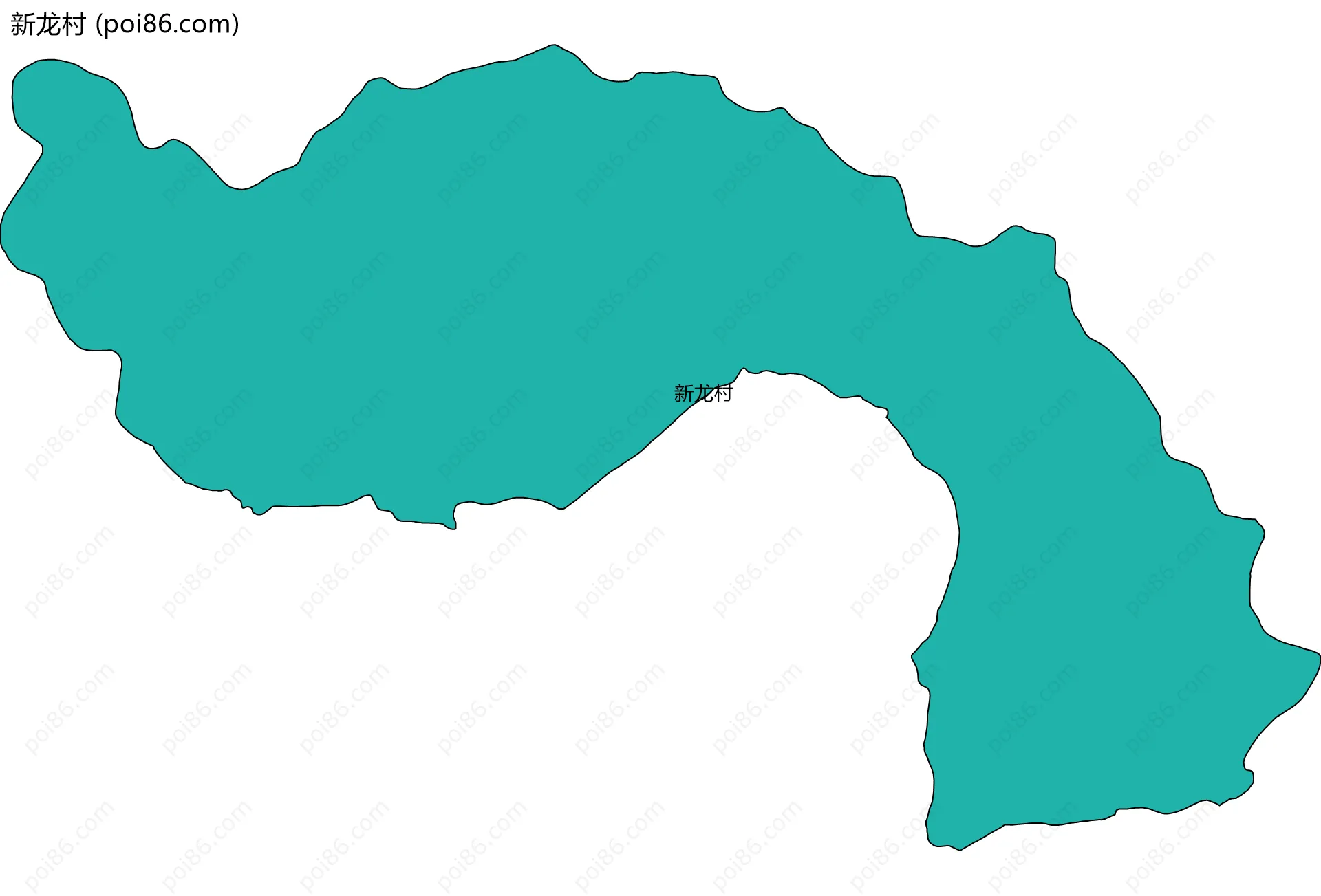 新龙村边界地图