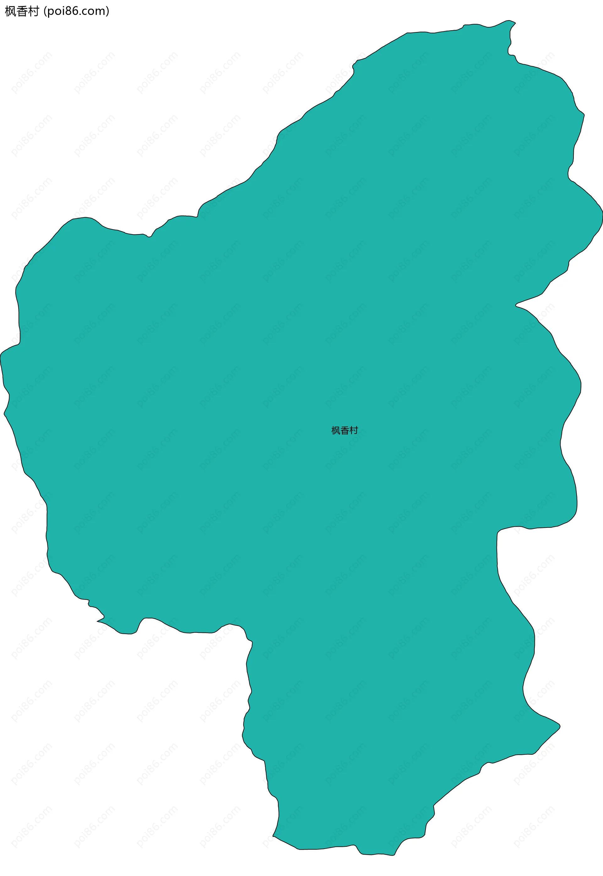 枫香村边界地图