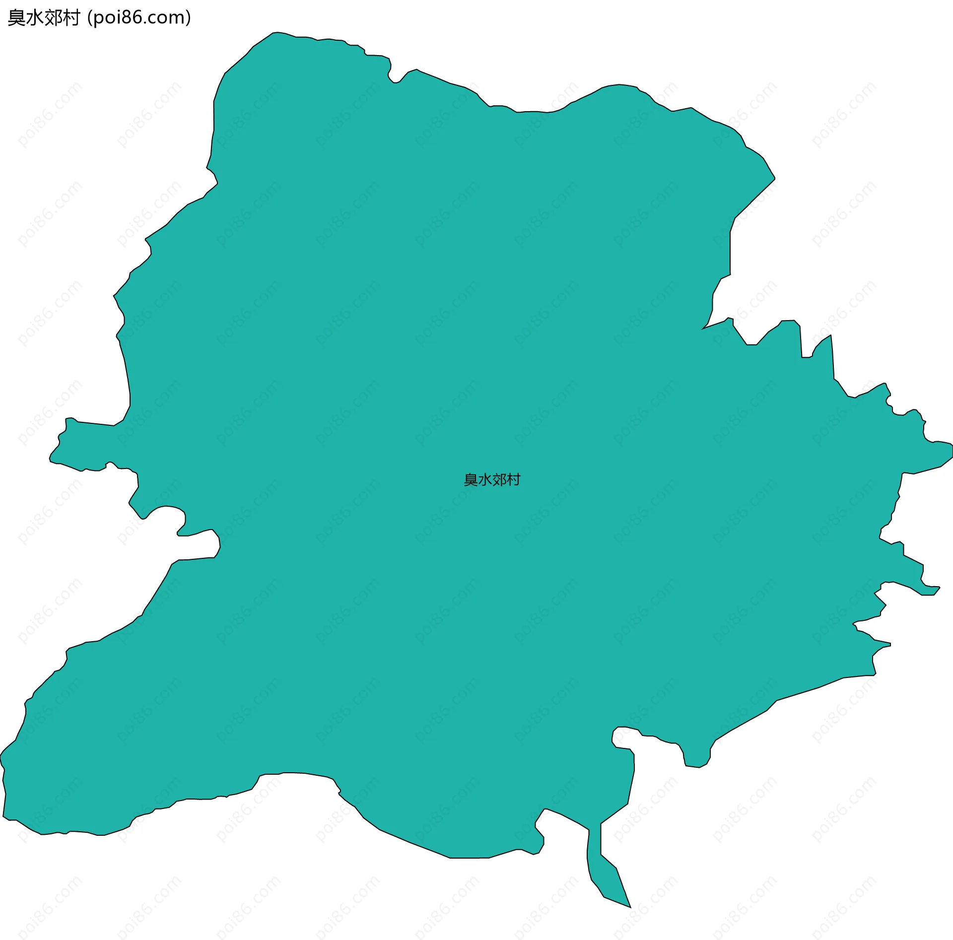 臭水郊村边界地图