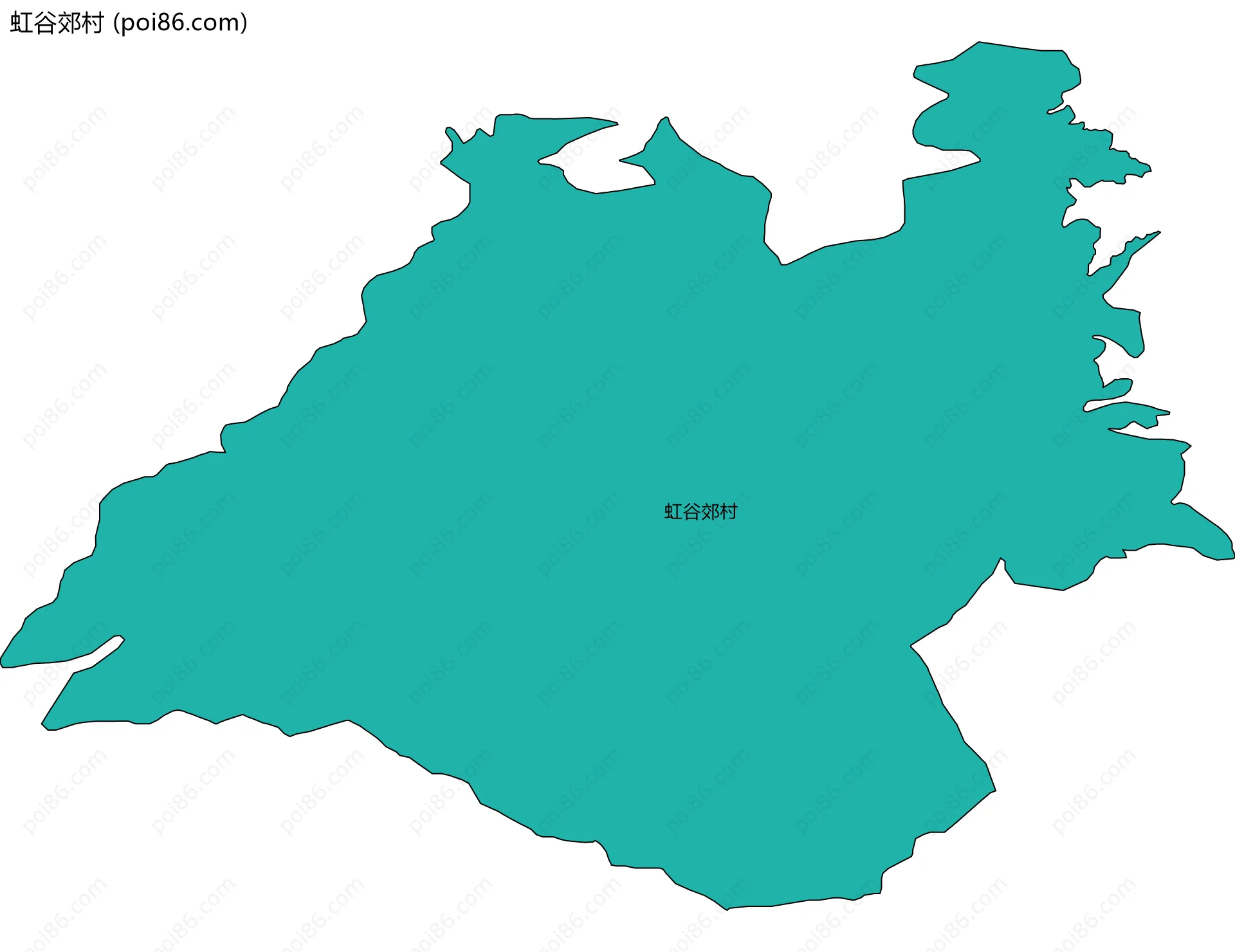 虹谷郊村边界地图