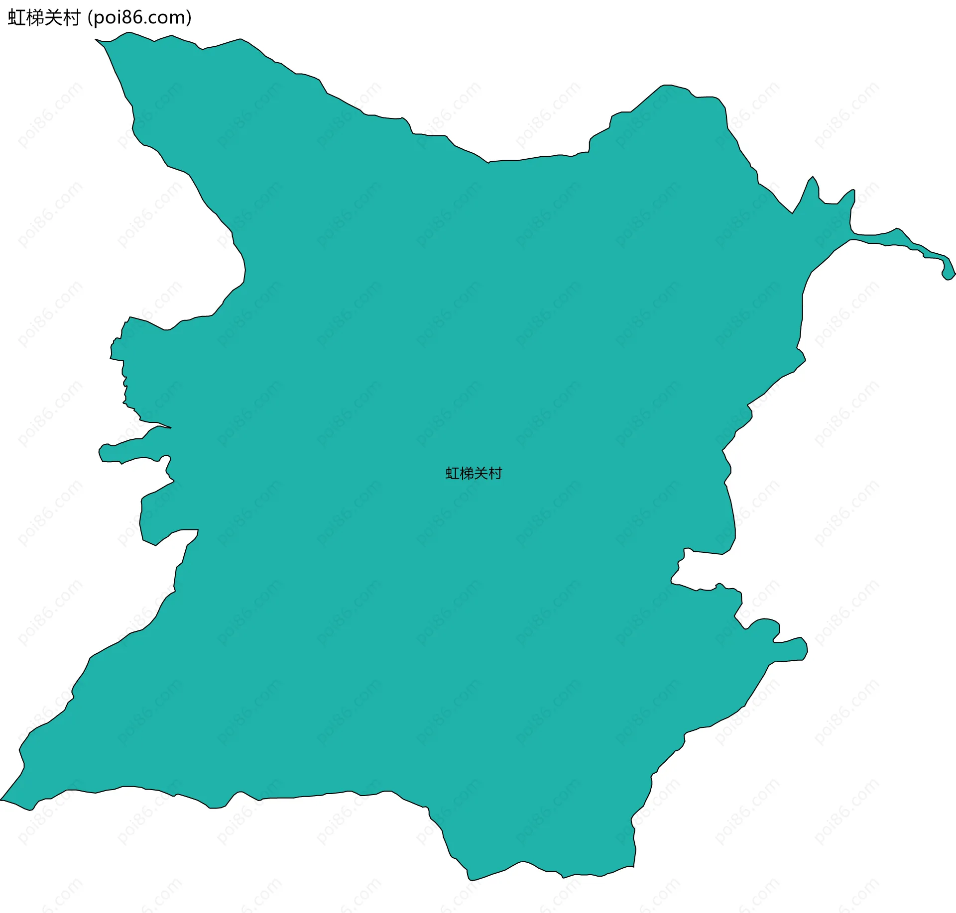 虹梯关村边界地图