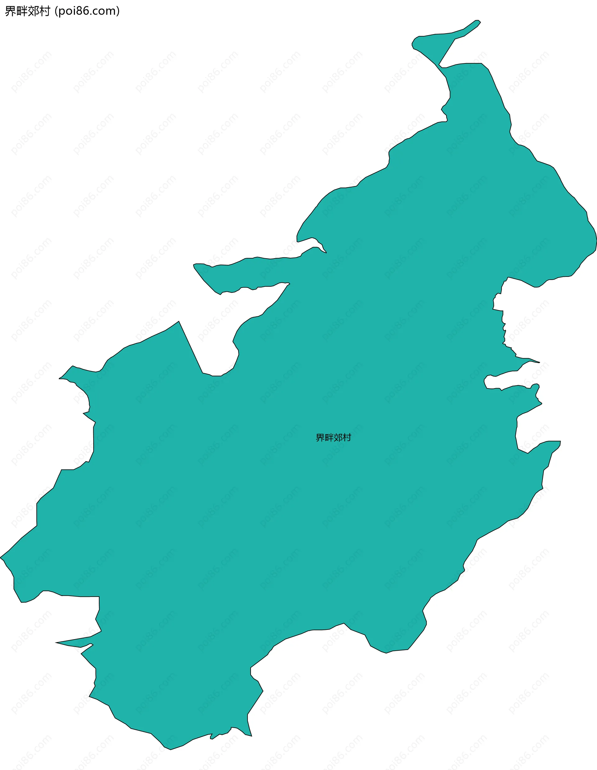 界畔郊村边界地图