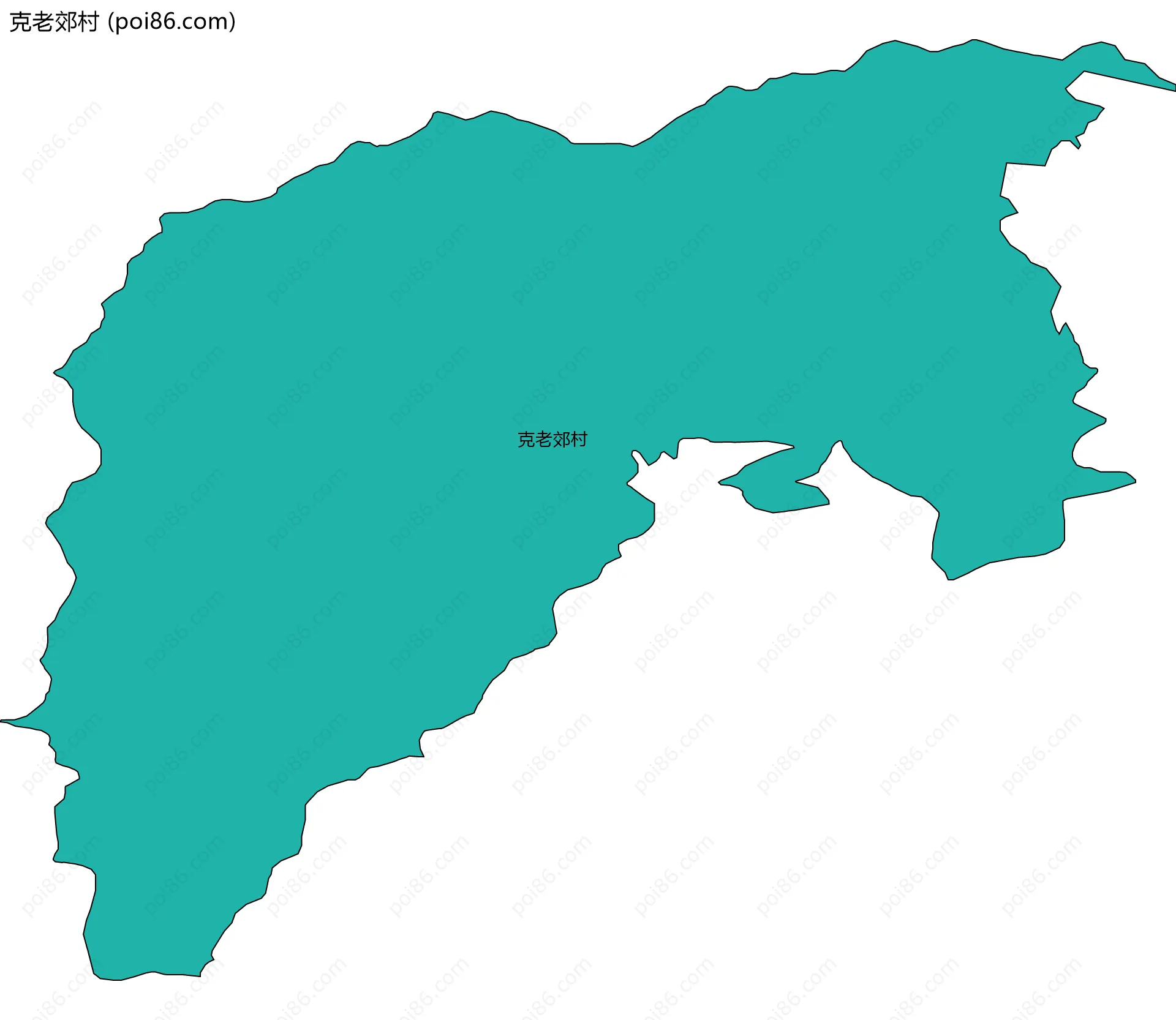 克老郊村边界地图