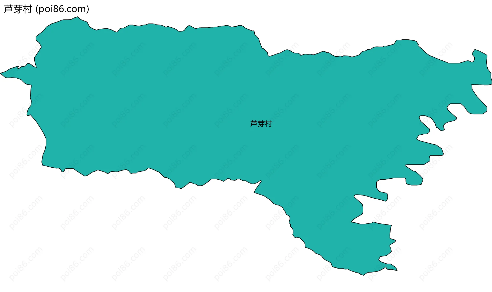 芦芽村边界地图