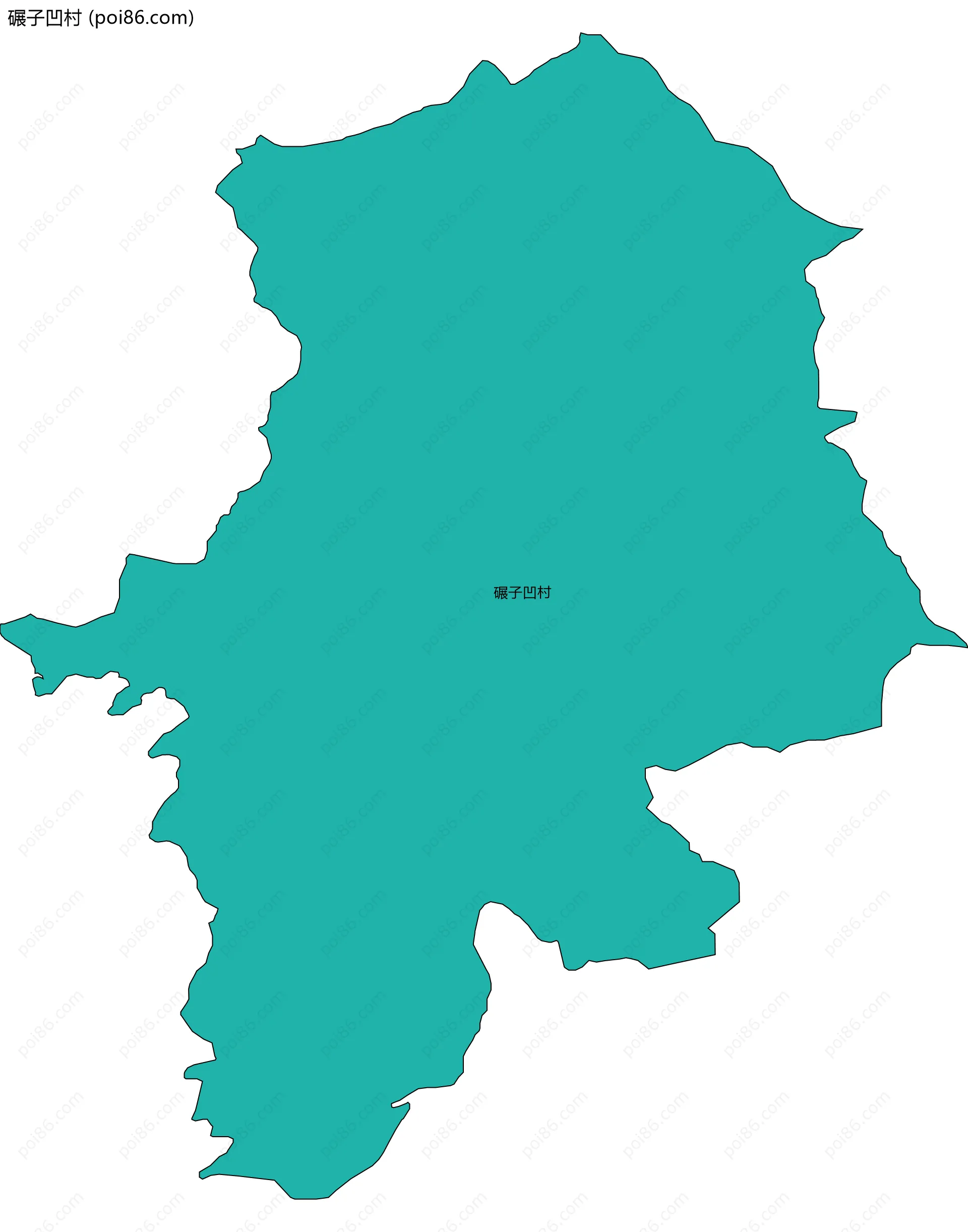 碾子凹村边界地图