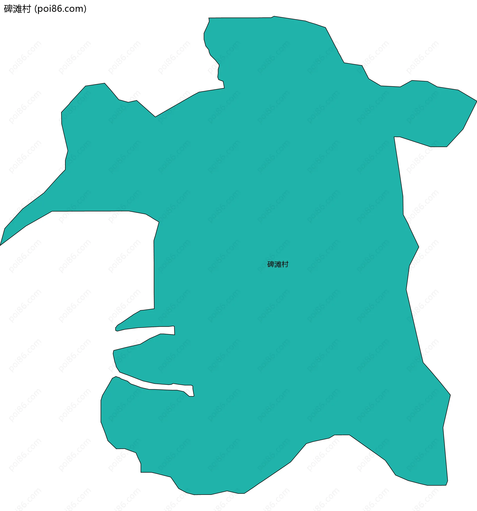 碑滩村边界地图