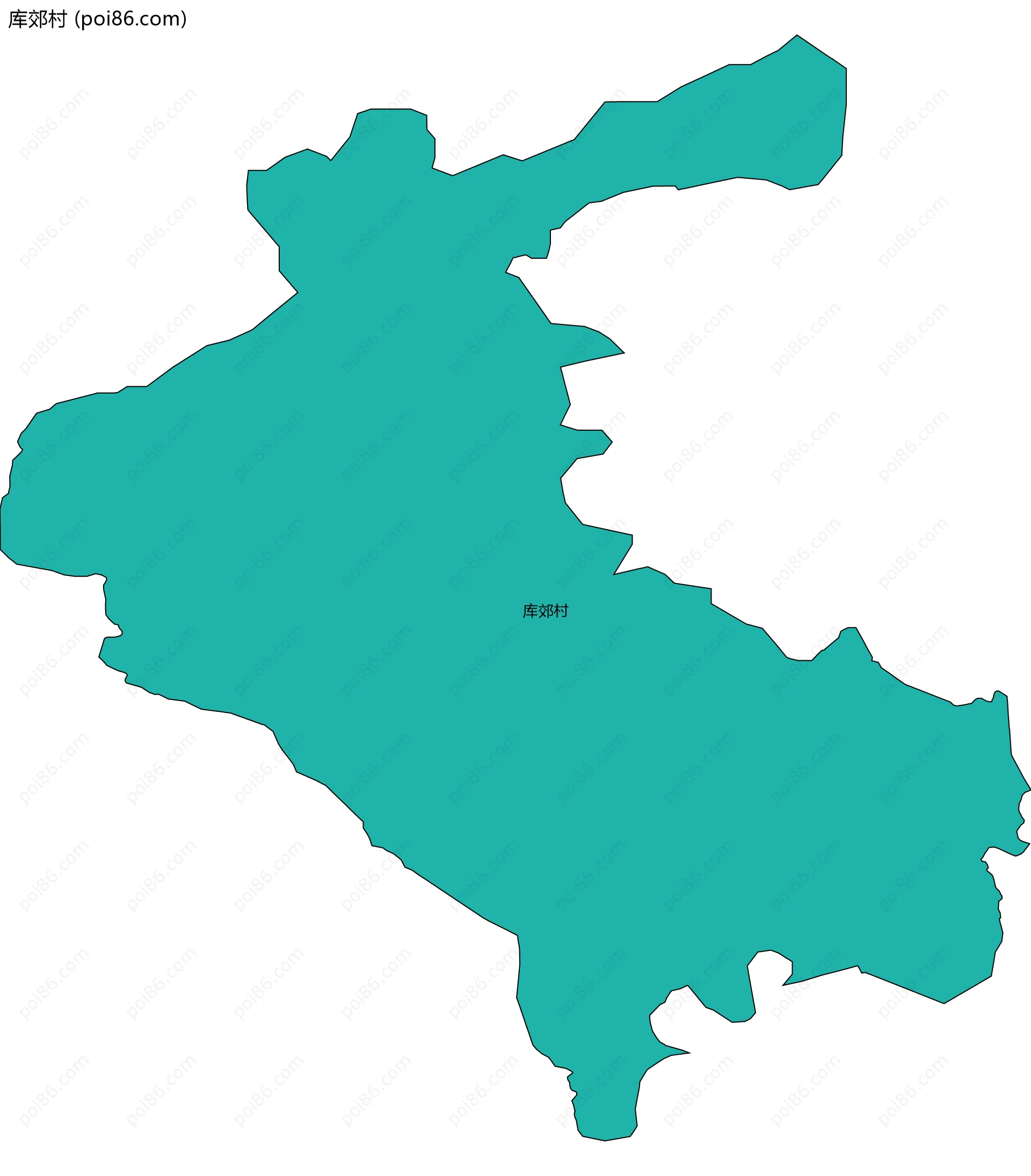 库郊村边界地图