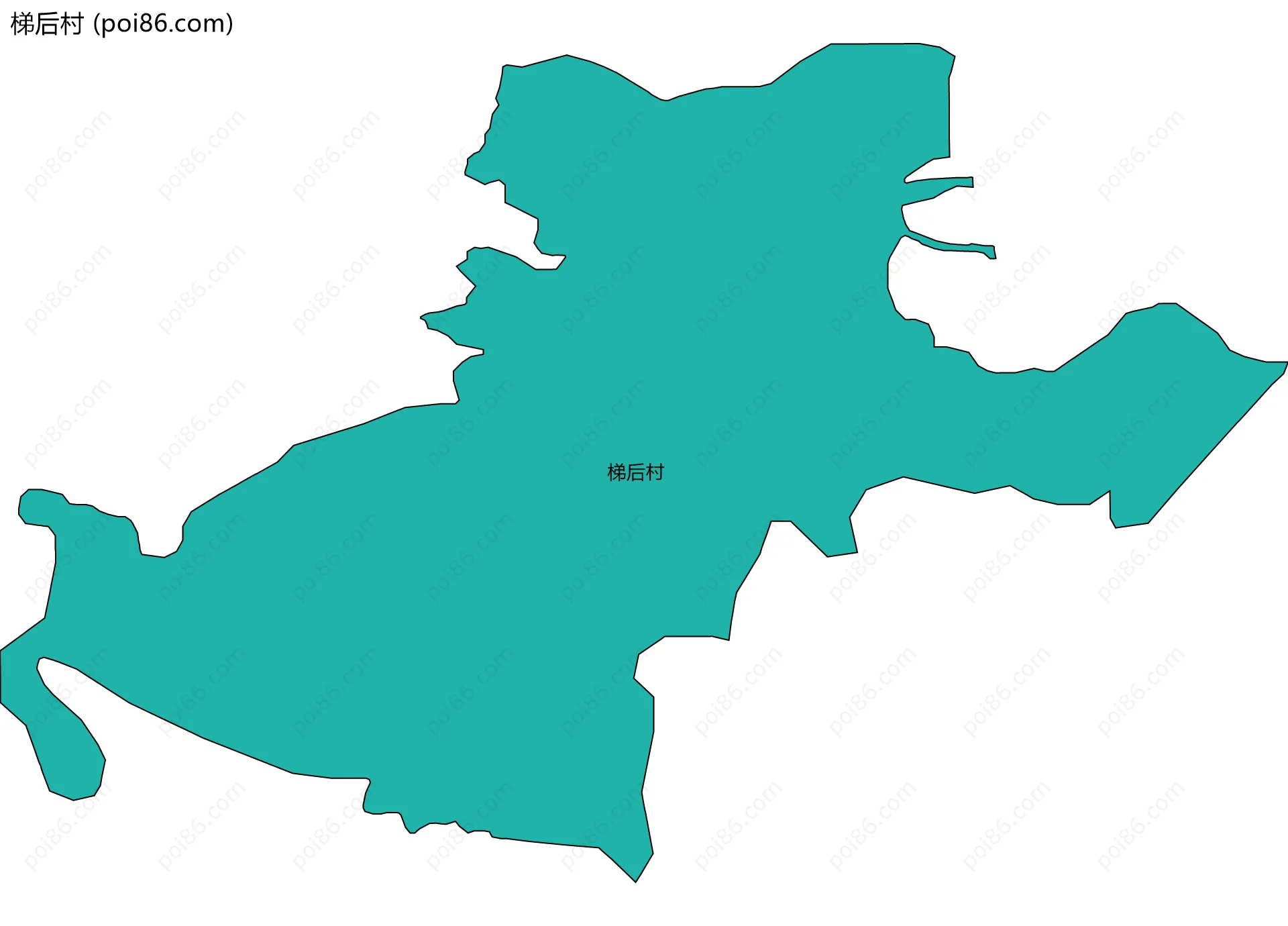 梯后村边界地图