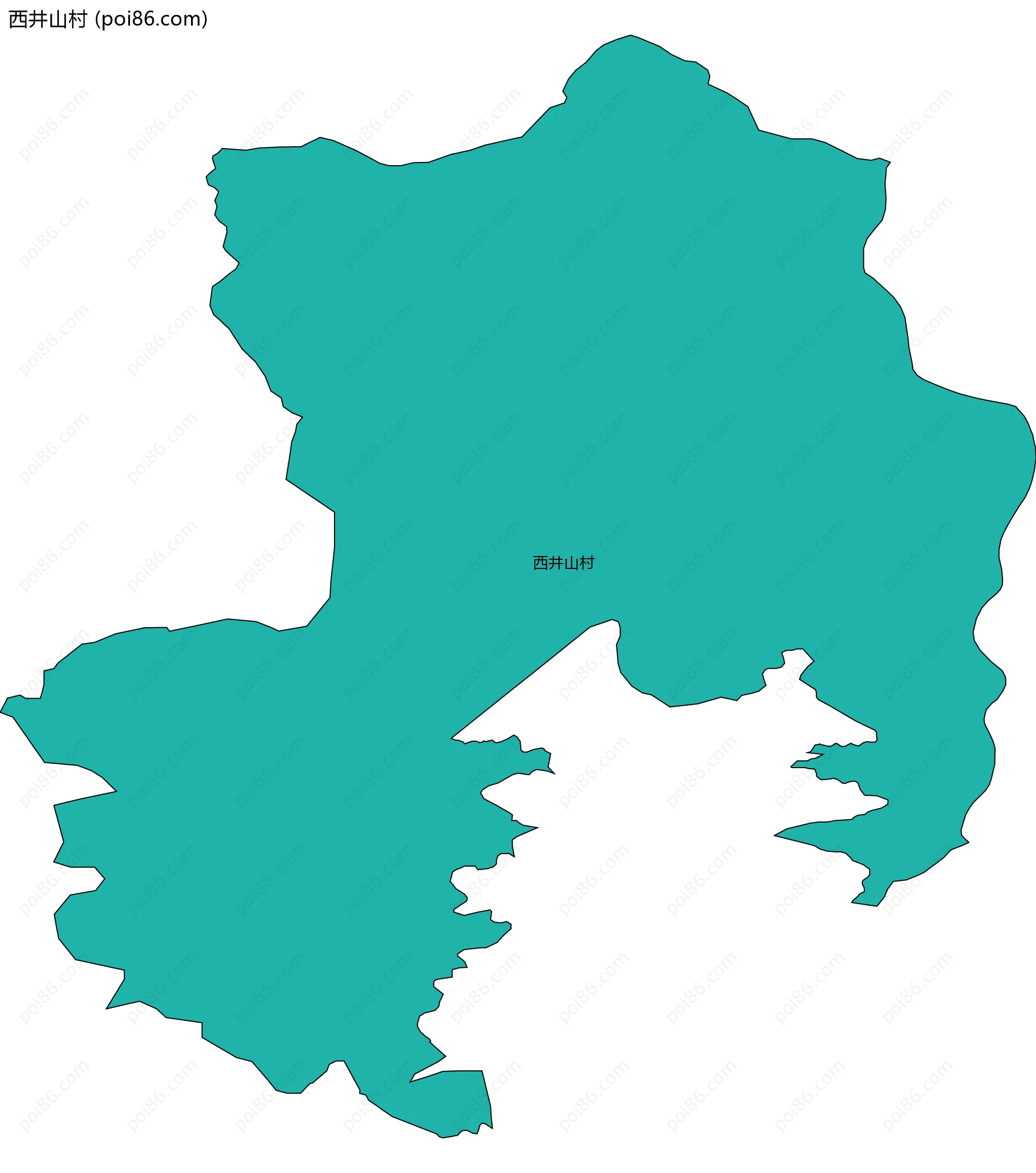 西井山村边界地图