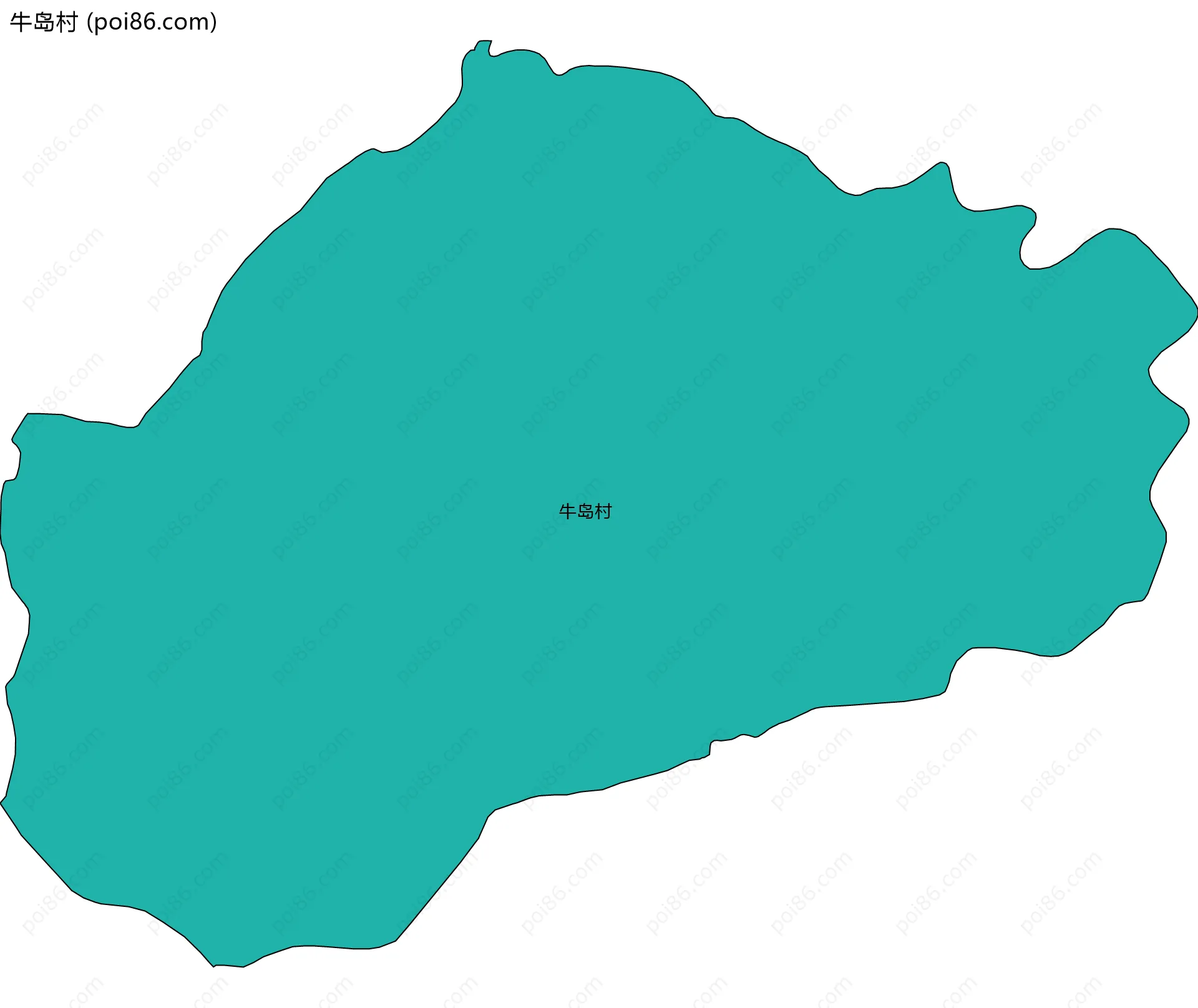 牛岛村边界地图