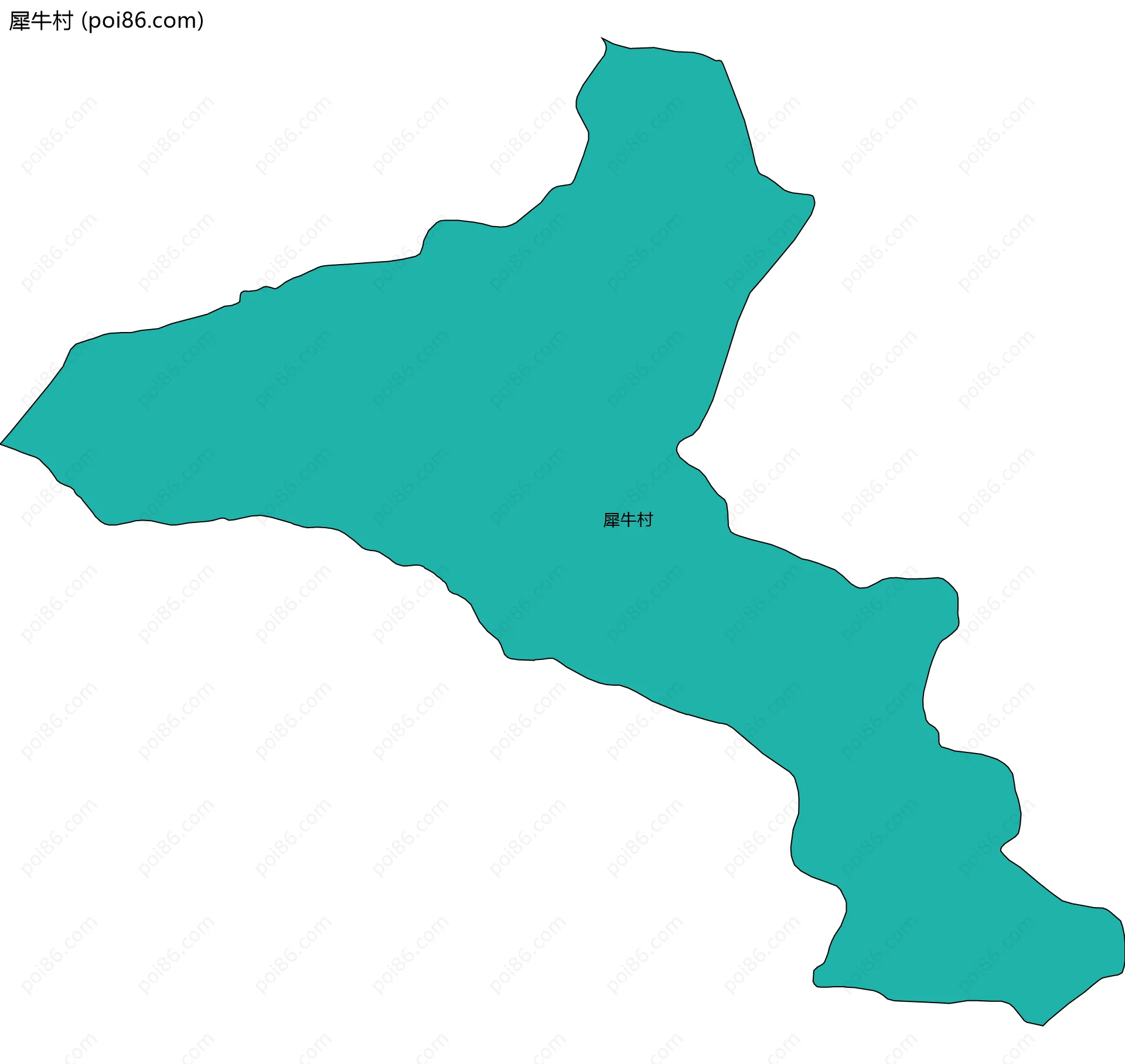 犀牛村边界地图