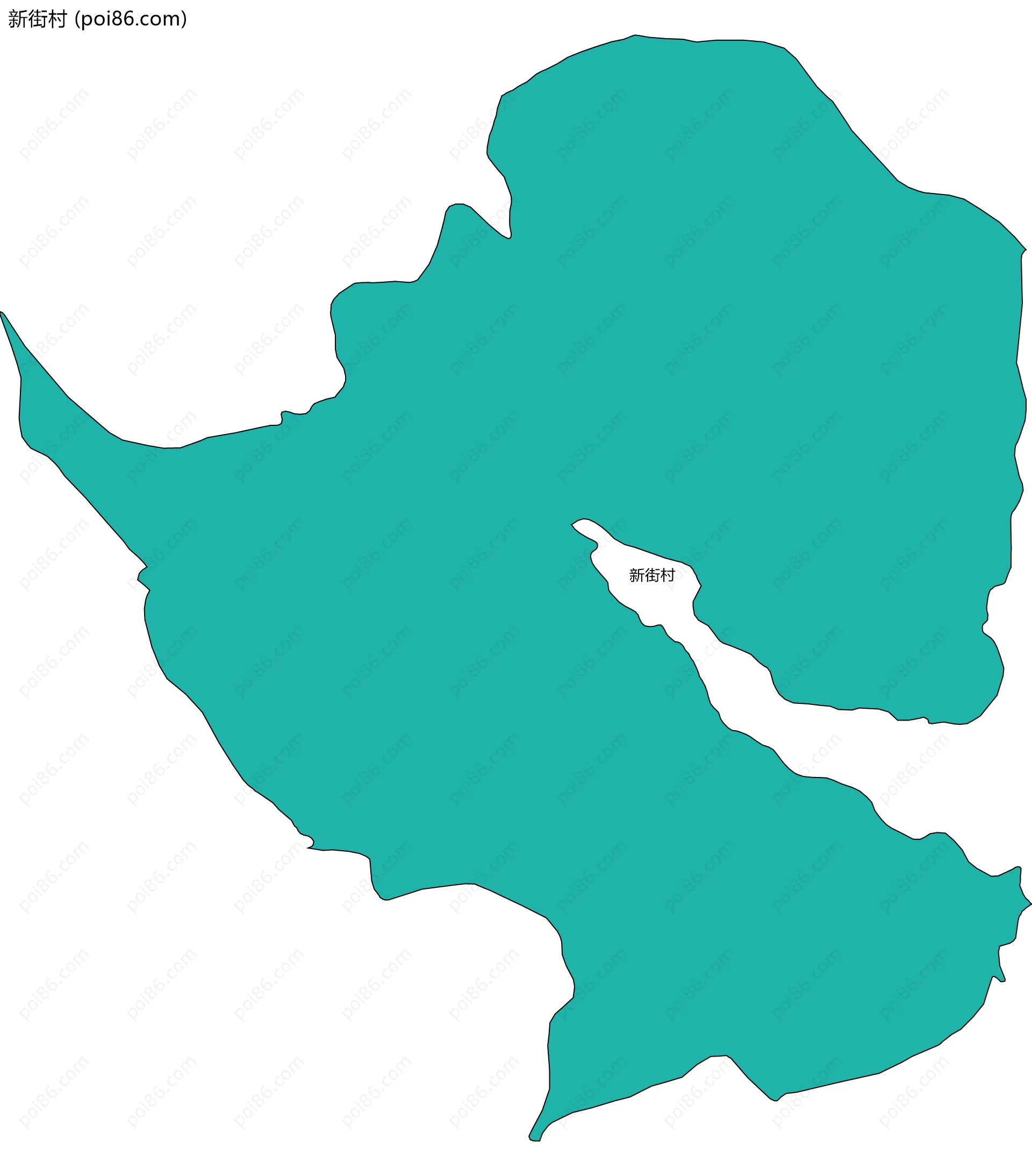 新街村边界地图