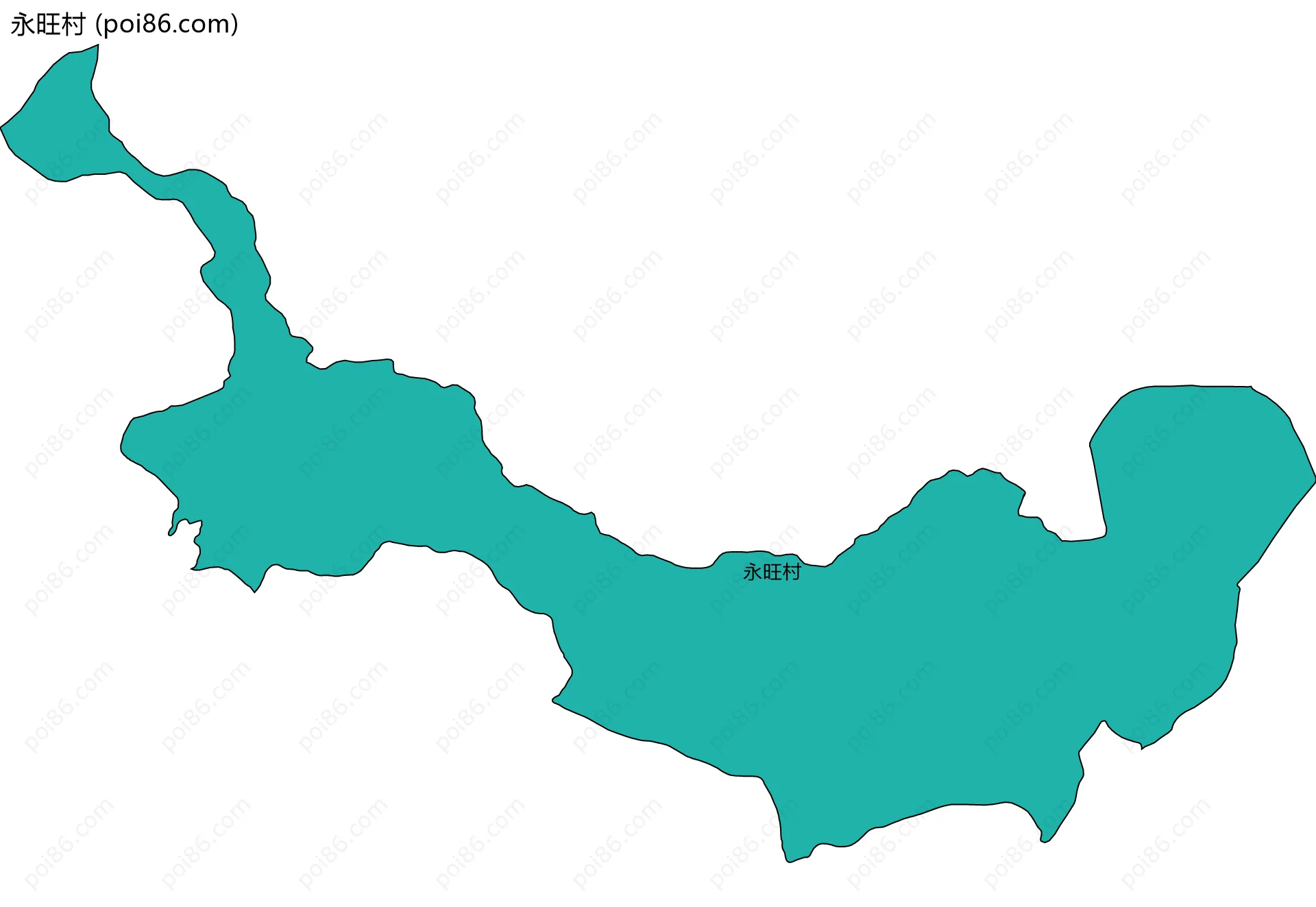 永旺村边界地图