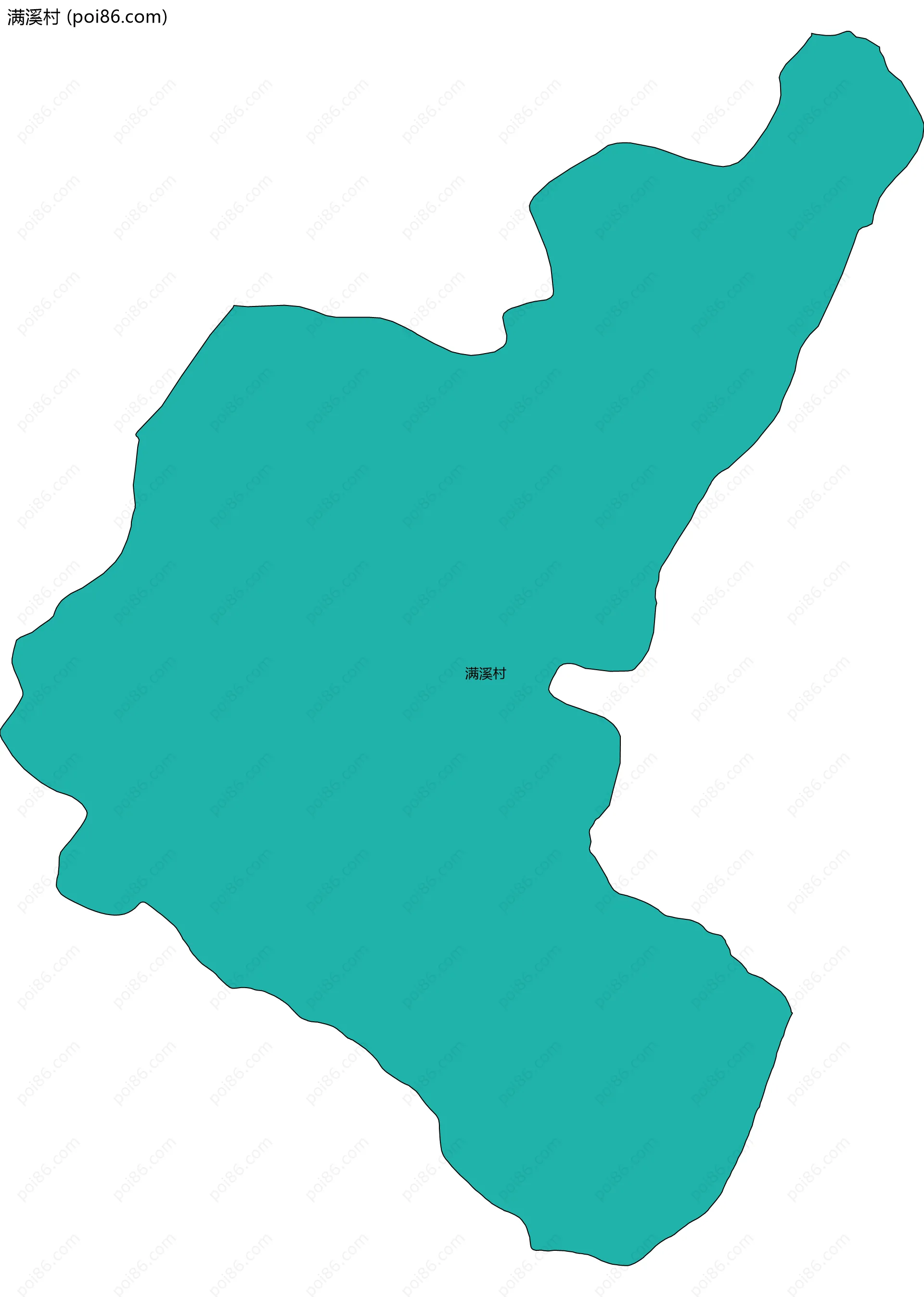 满溪村边界地图