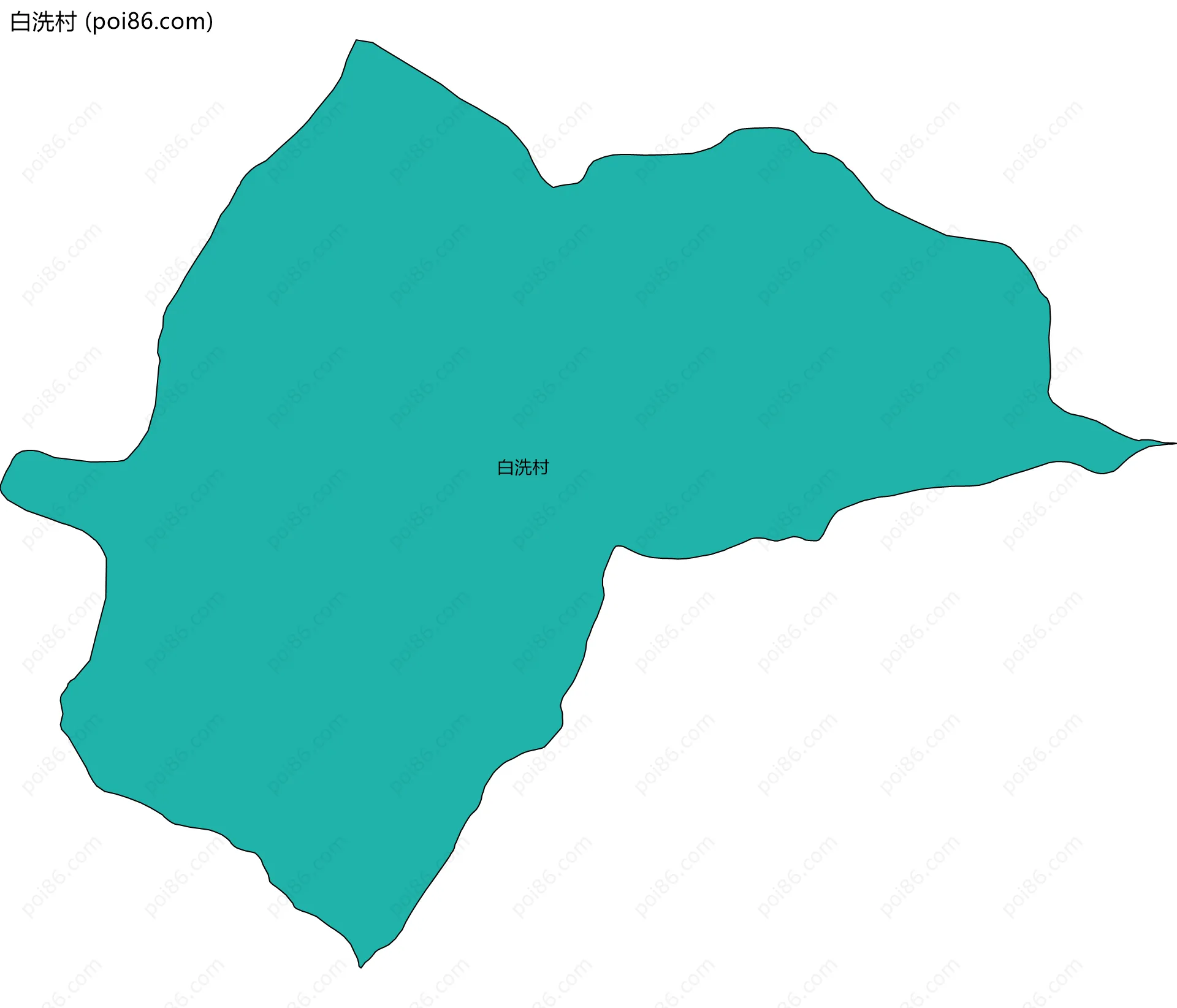 白洗村边界地图