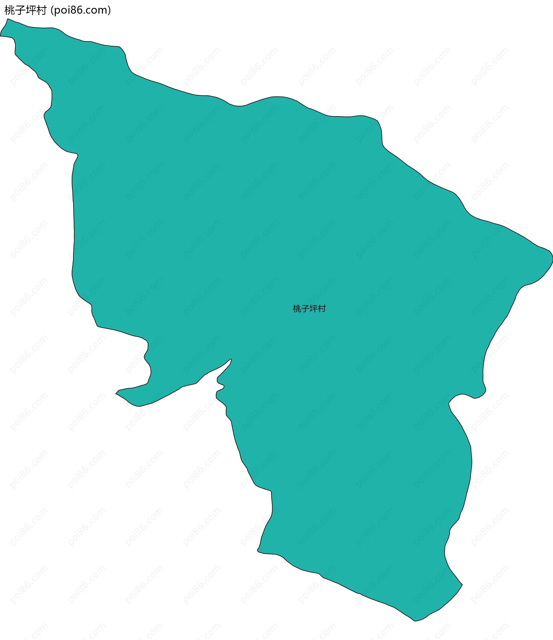 桃子坪村边界地图