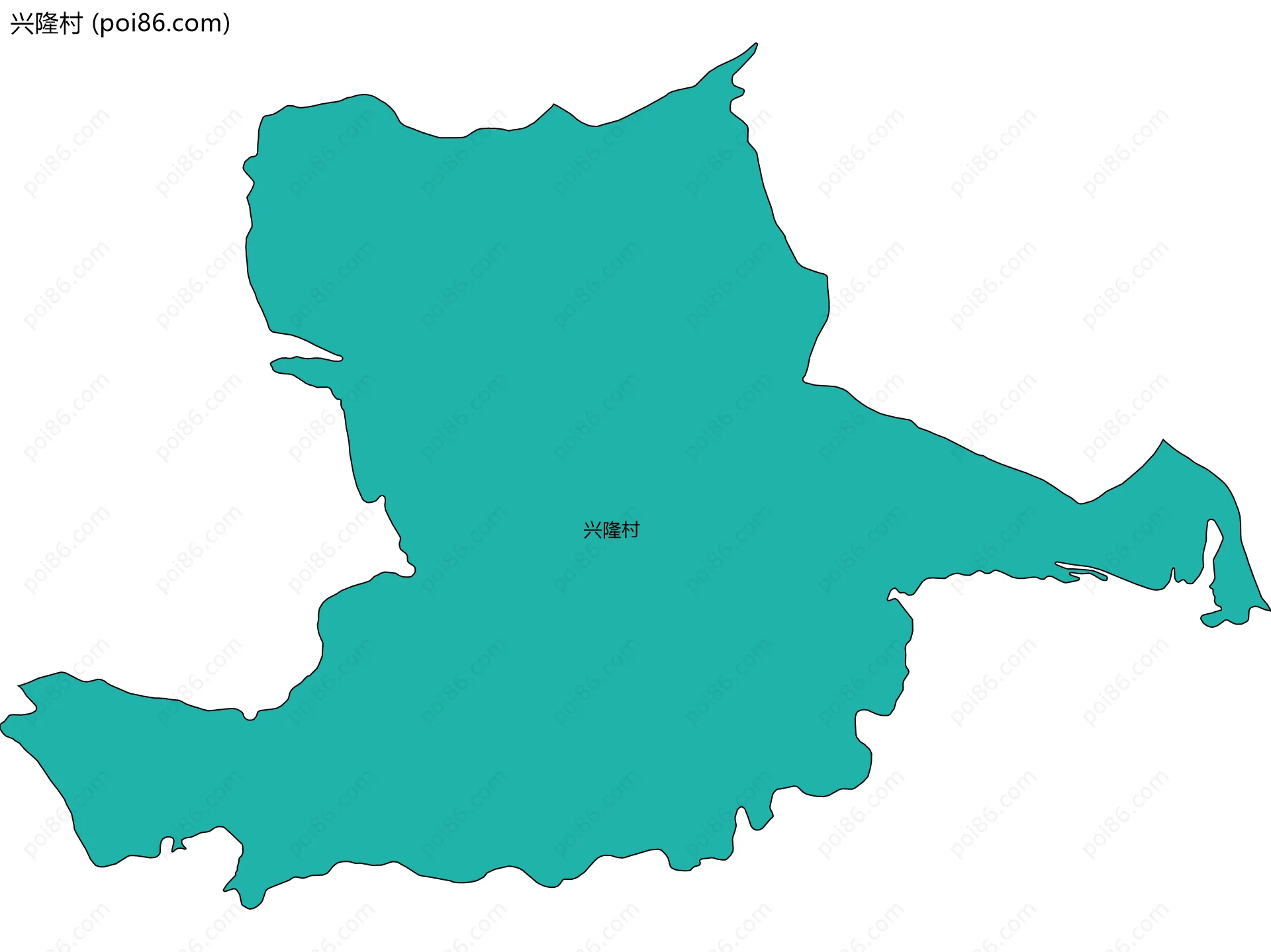 兴隆村边界地图