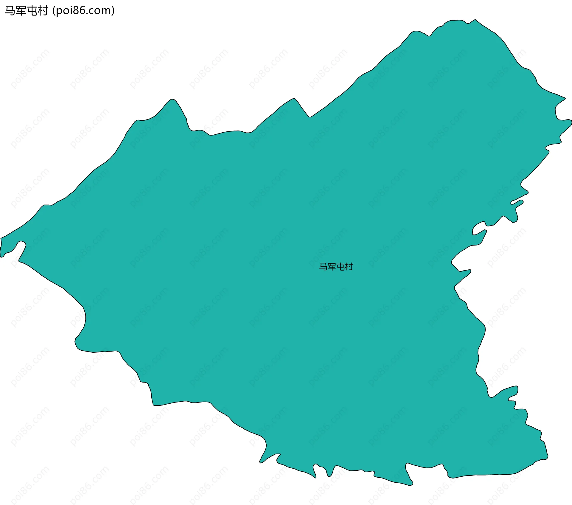 马军屯村边界地图