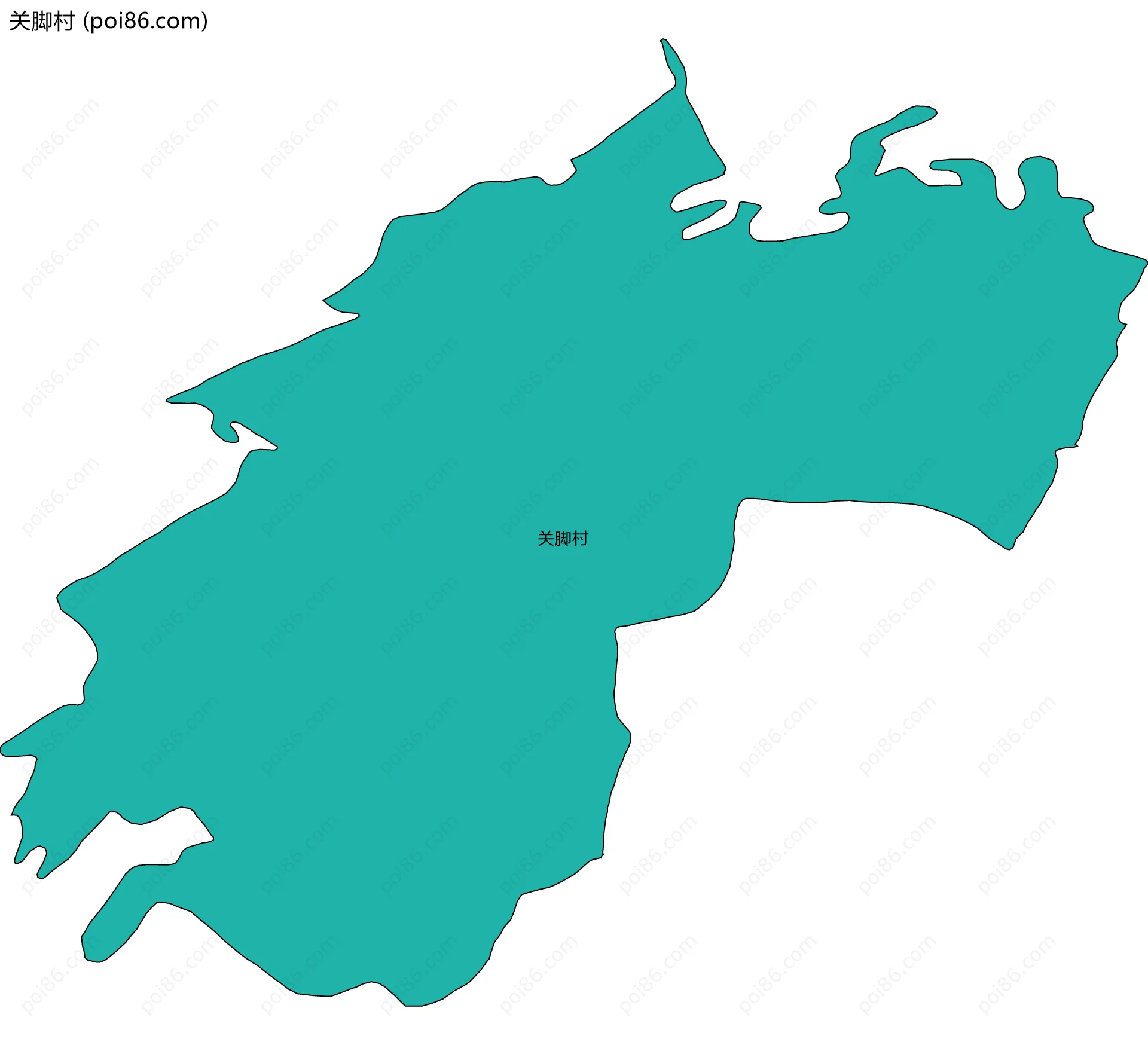 关脚村边界地图