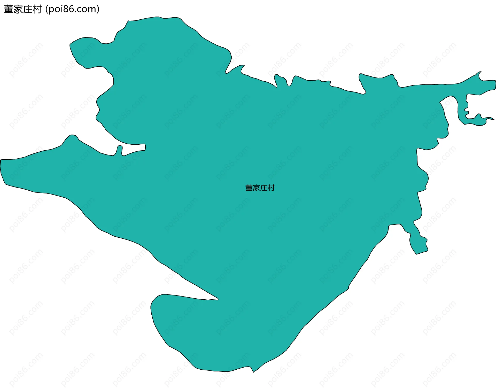 董家庄村边界地图
