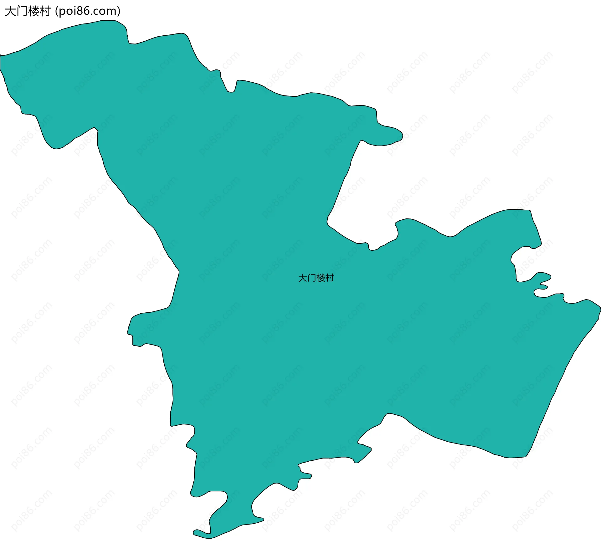 大门楼村边界地图