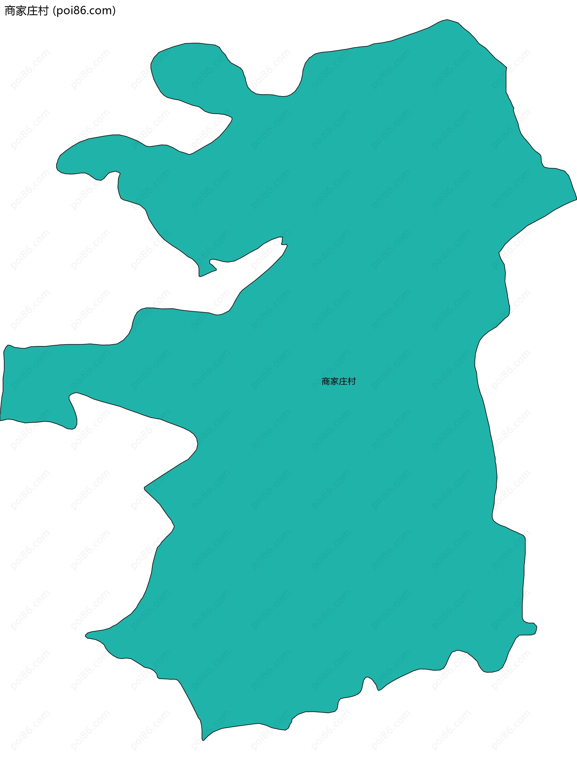 商家庄村边界地图