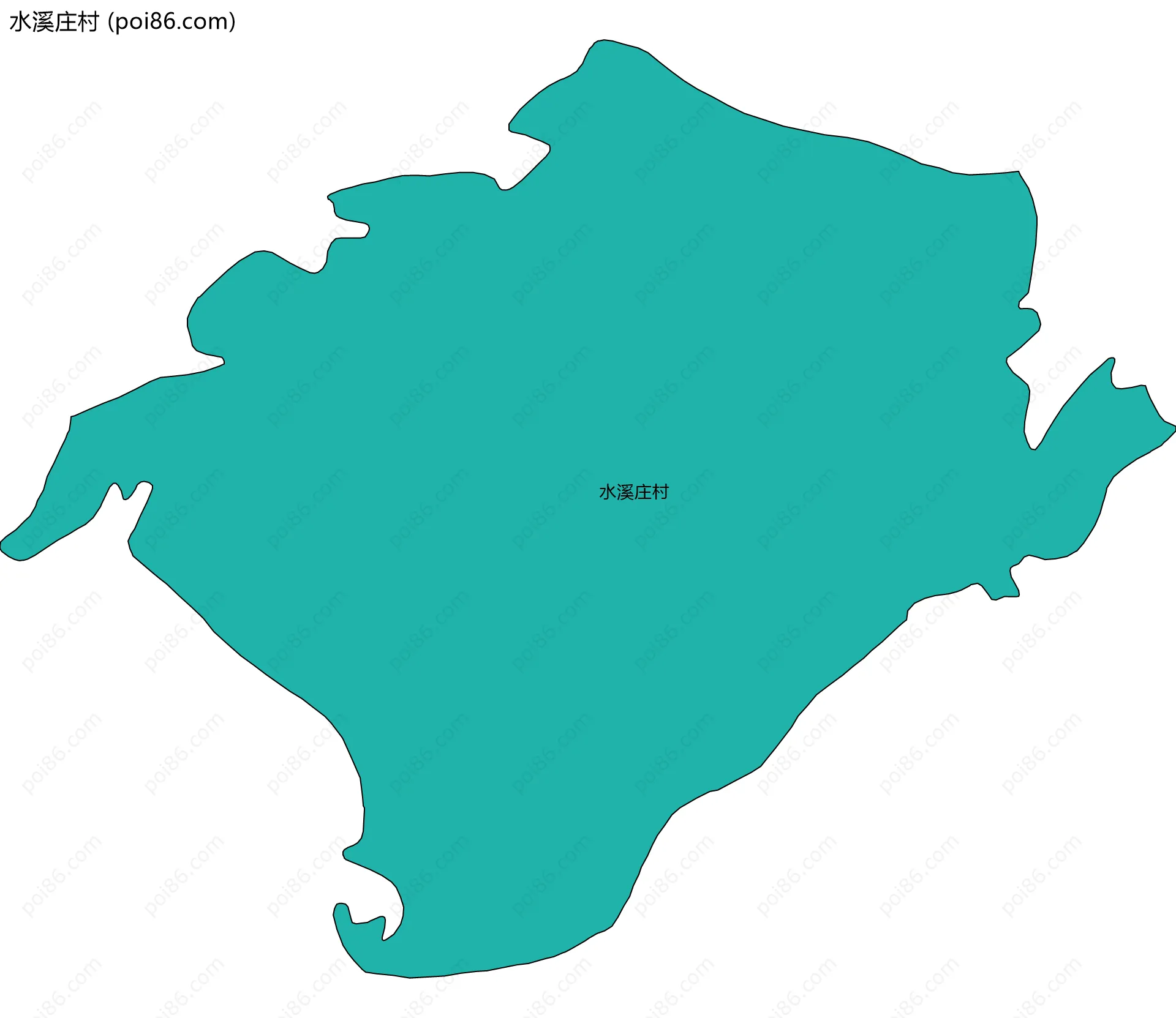 水溪庄村边界地图