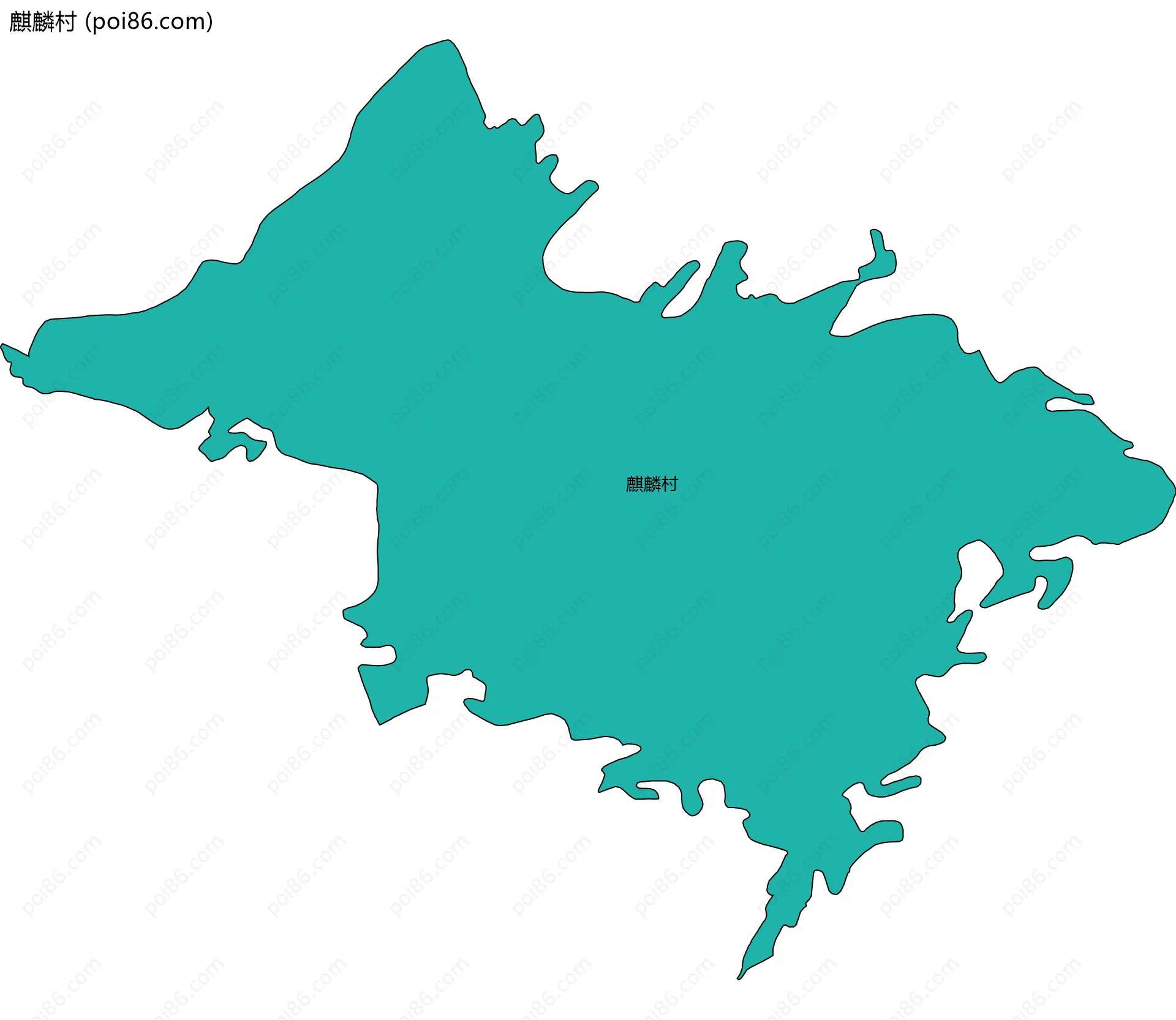 麒麟村边界地图
