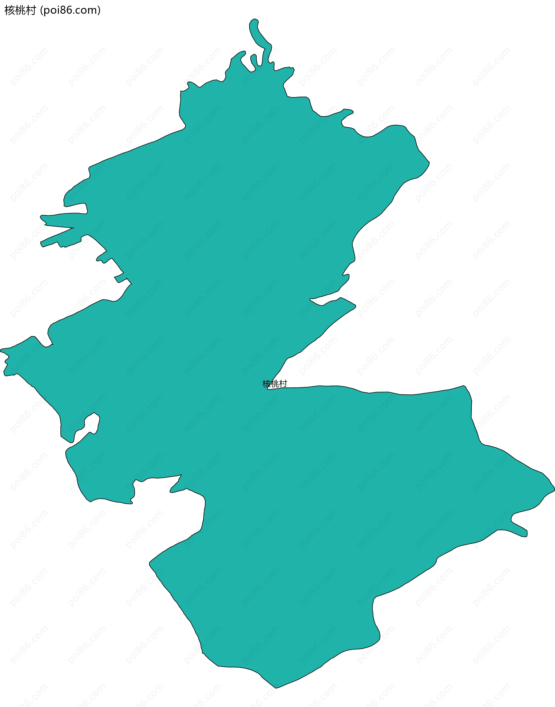 核桃村边界地图