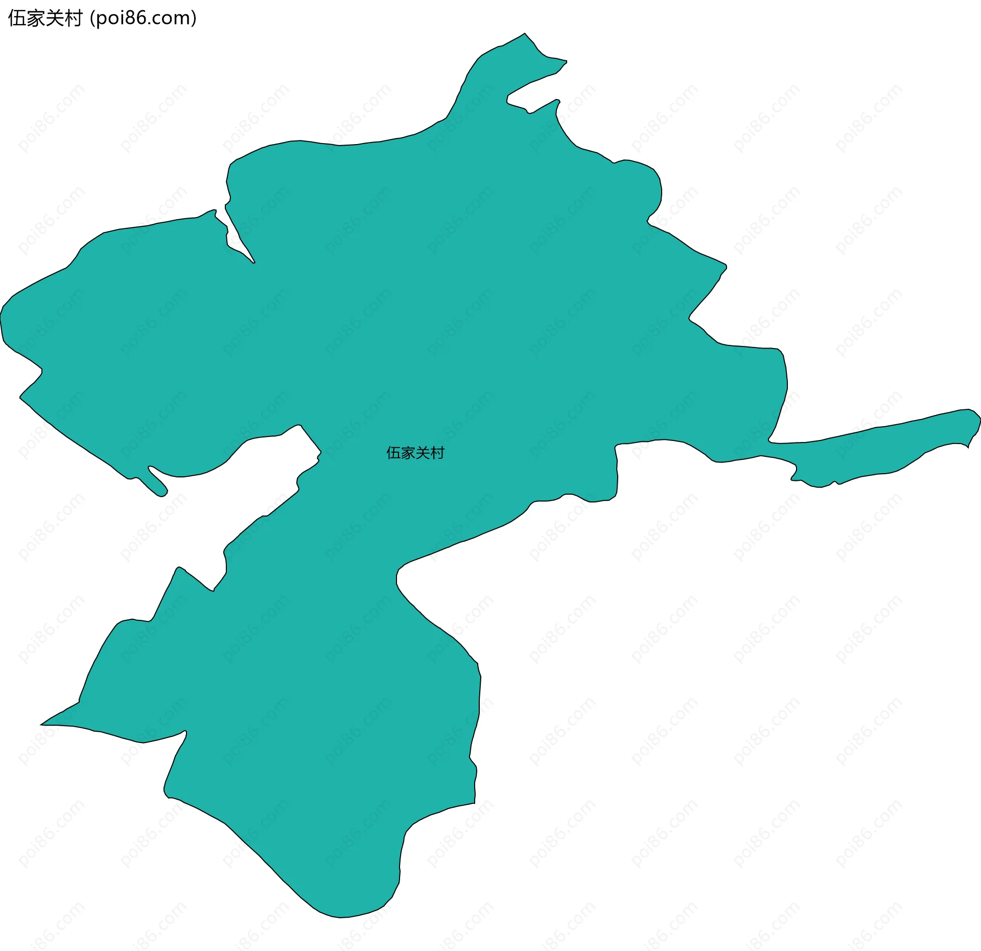 伍家关村边界地图