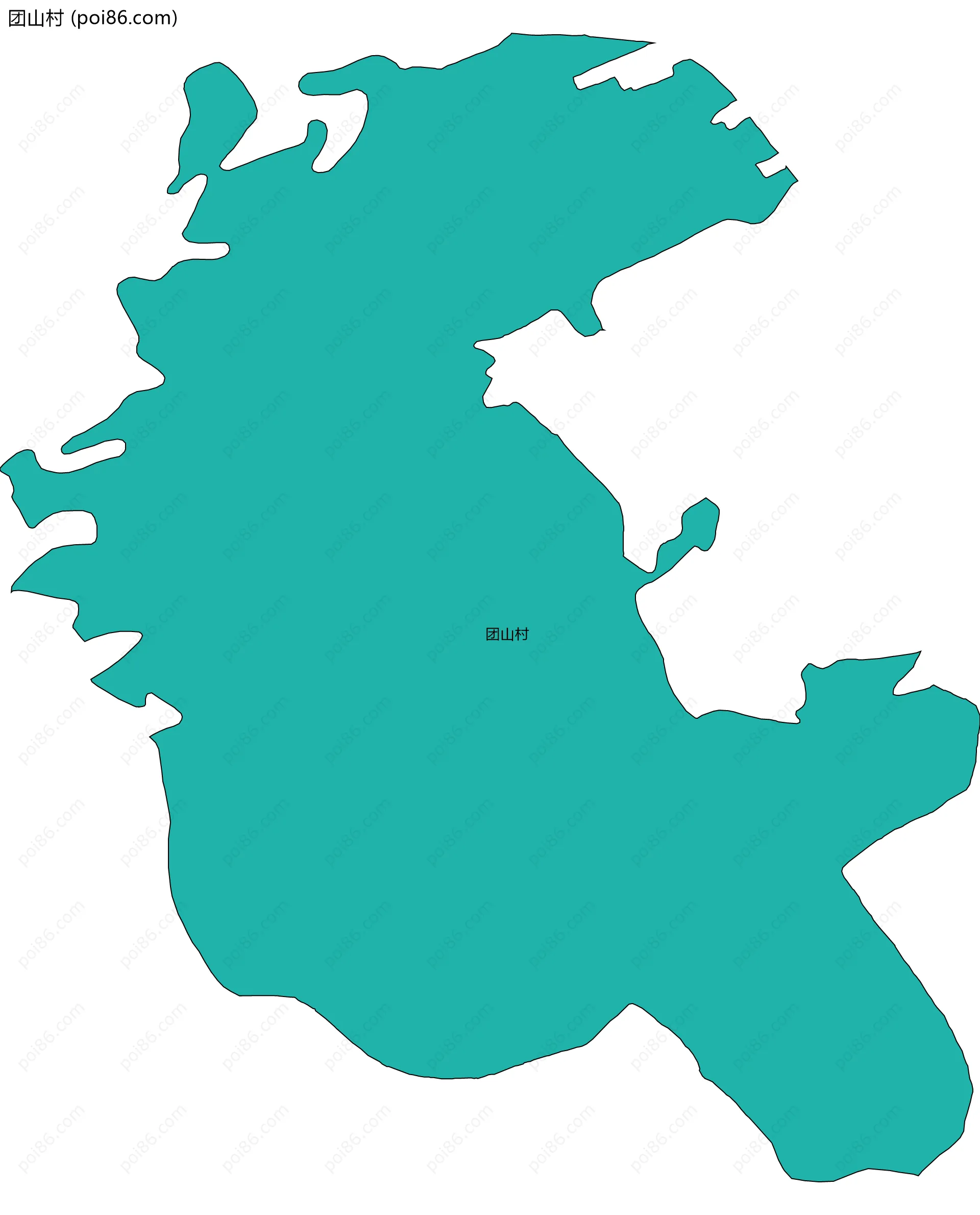 团山村边界地图