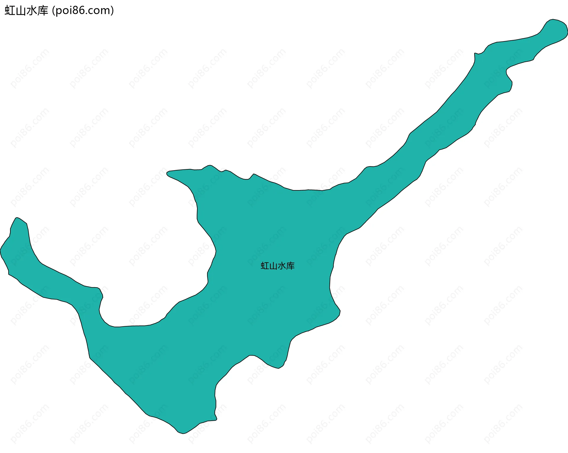虹山水库边界地图