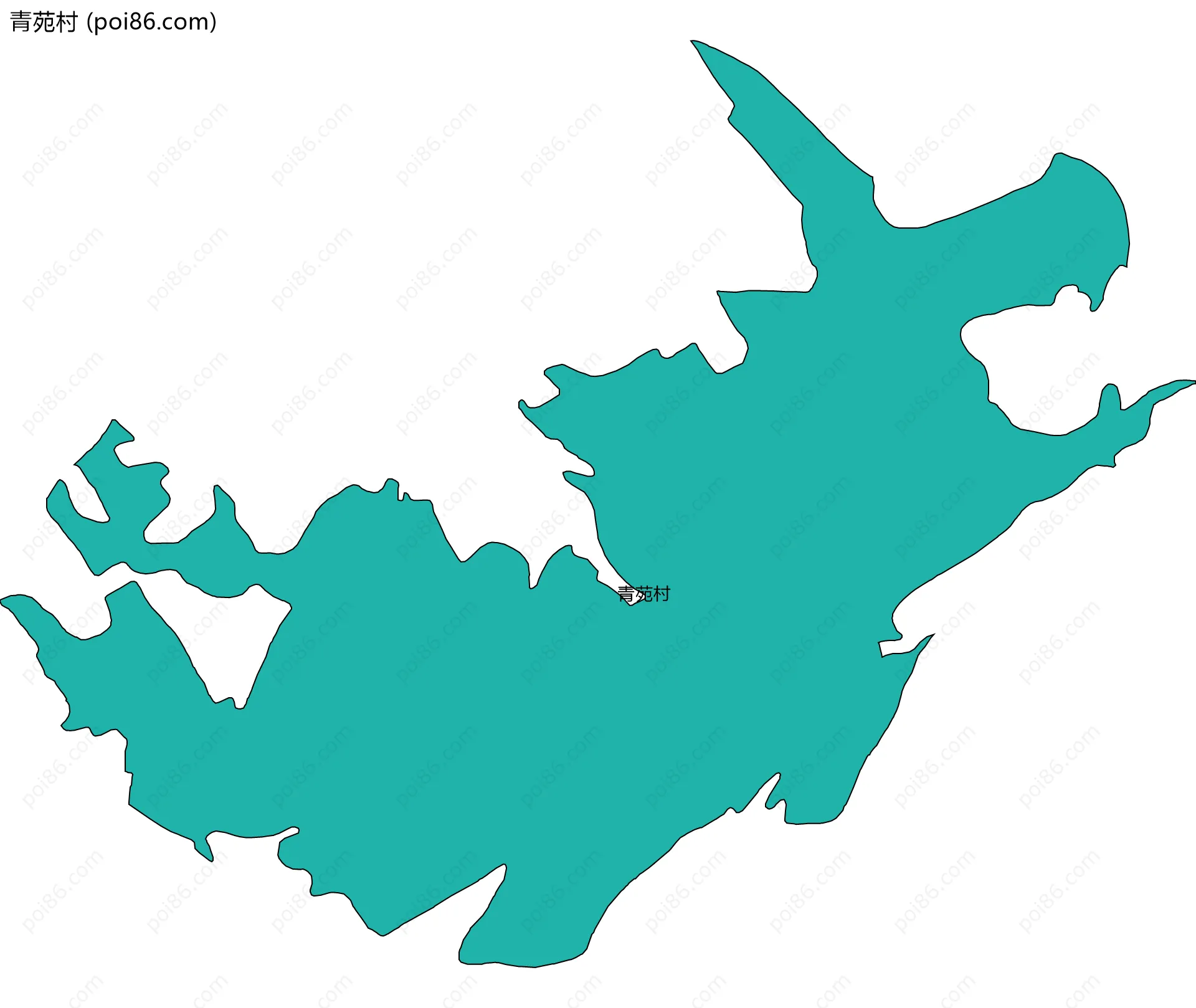 青苑村边界地图