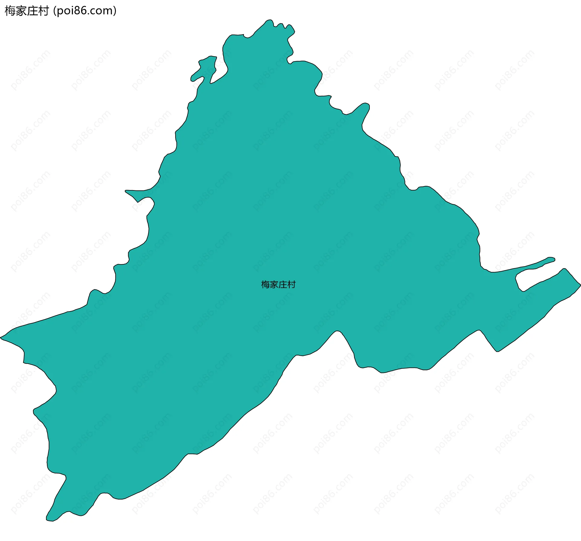 梅家庄村边界地图