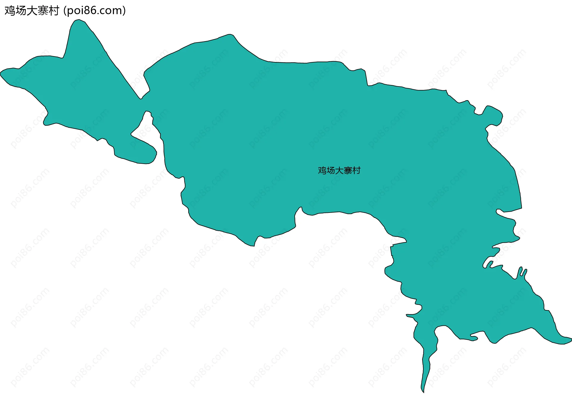 鸡场大寨村边界地图