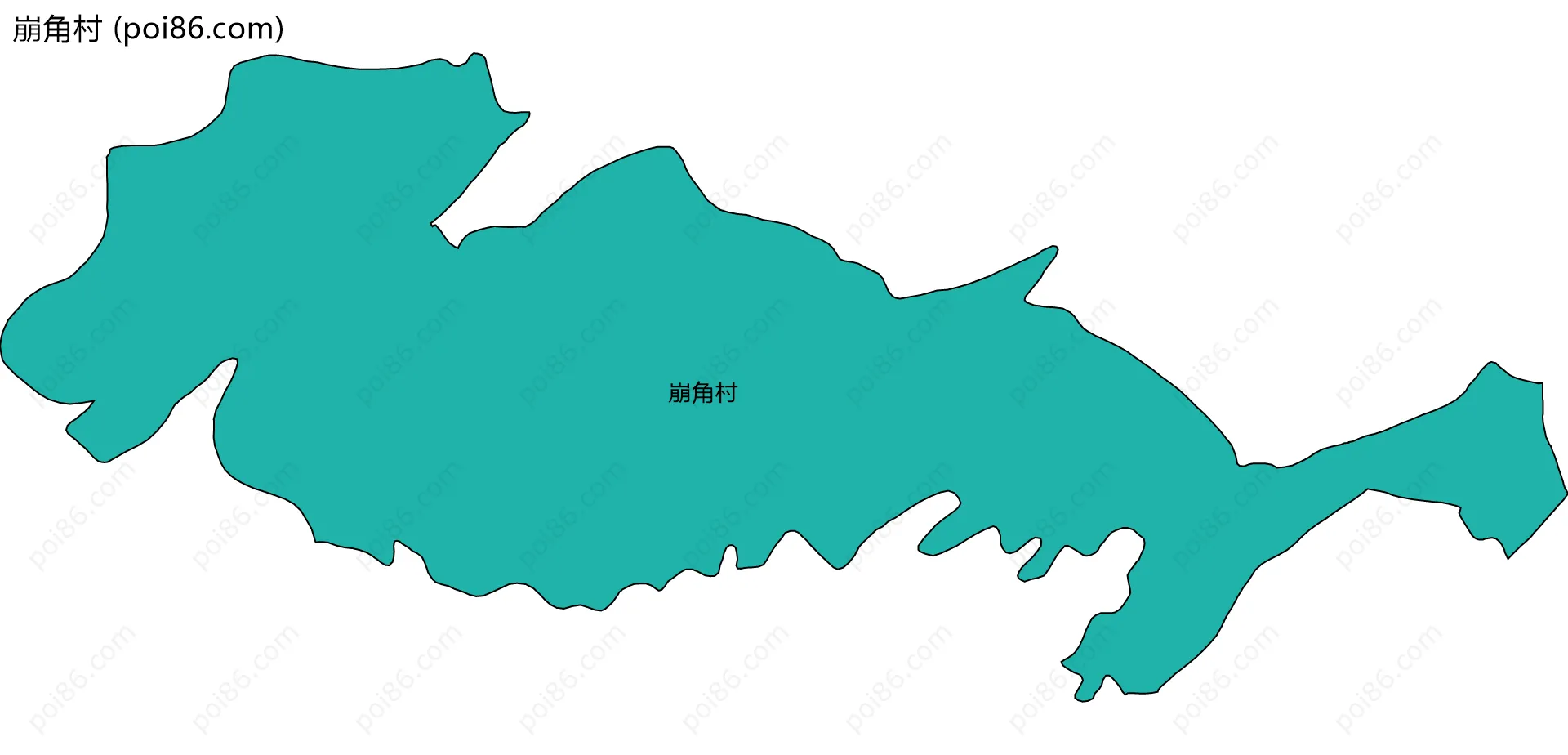 崩角村边界地图