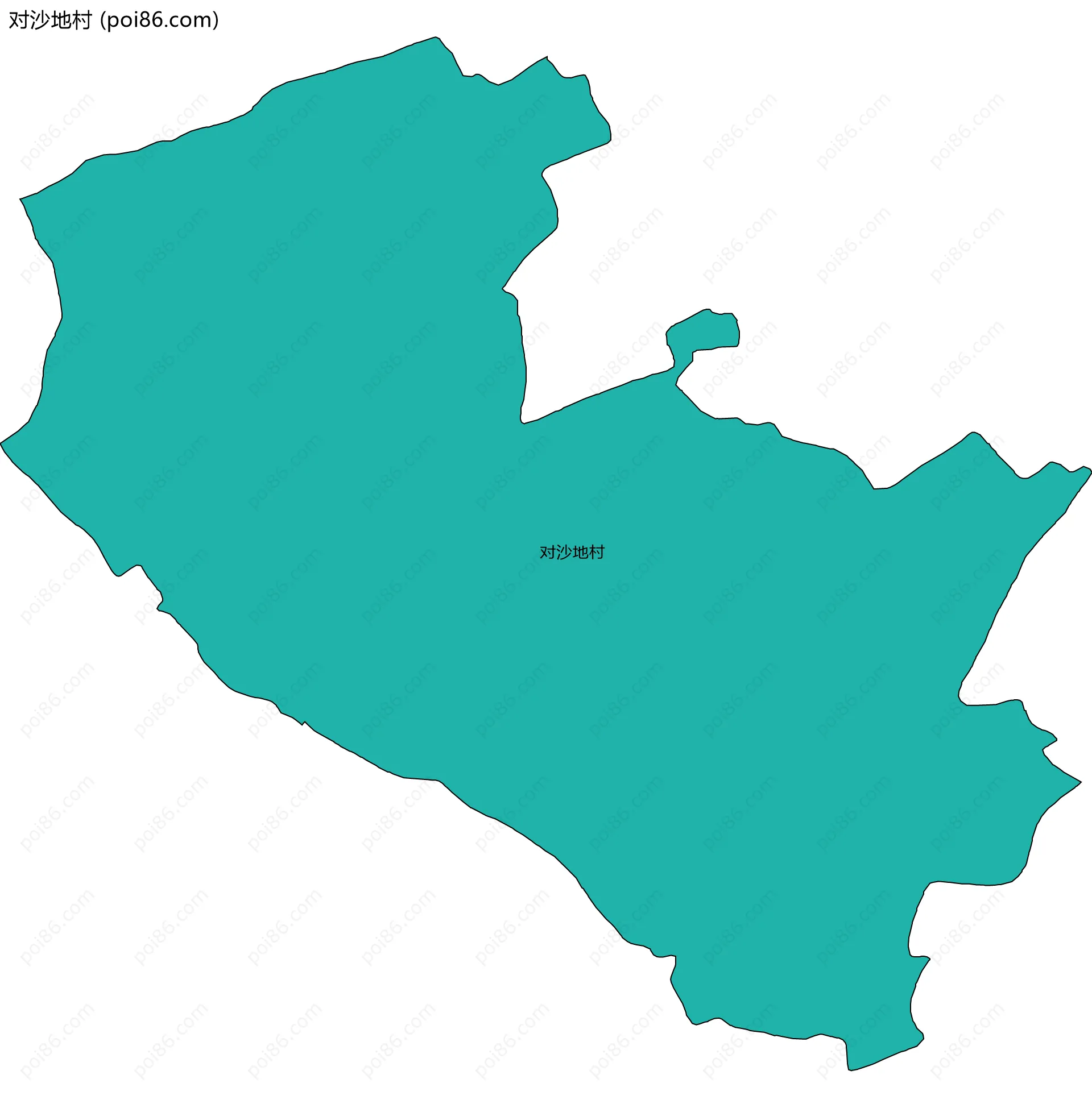 对沙地村边界地图