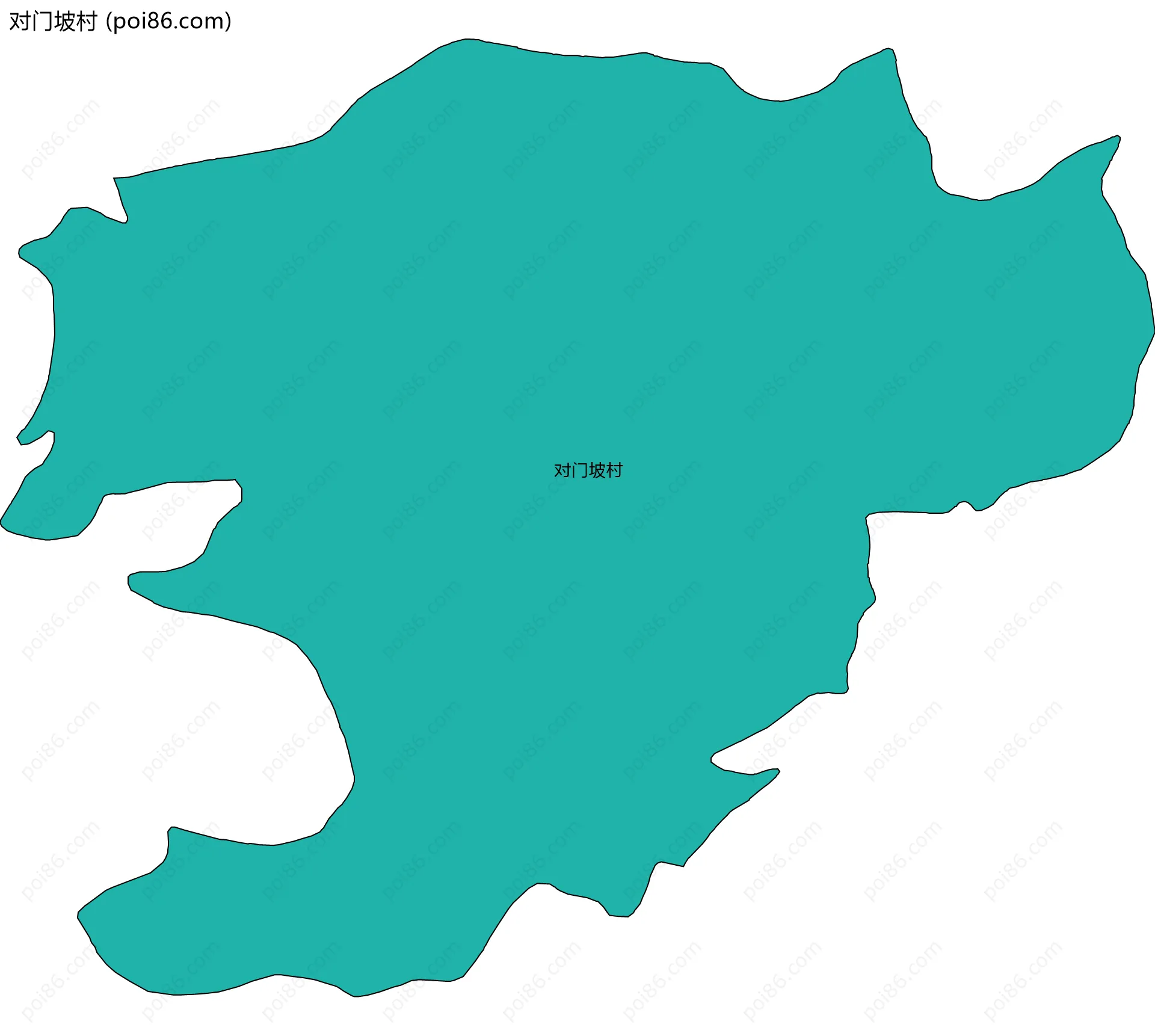对门坡村边界地图